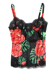 Dolce & Gabbana Multicolor Floral Silk Tank Lingerie Underwear - IT1 | XS - Camisoles