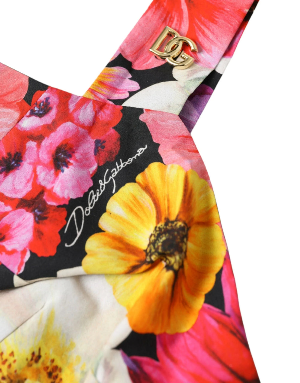 Dolce & Gabbana Multicolor Floral Sleeveless Bustier Crop Top - IT36|XXS - Tank Tops