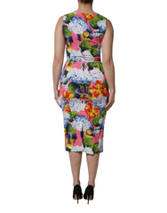 Dolce & Gabbana Multicolor Floral Sleeveless Sheath Dress - IT36|XXS