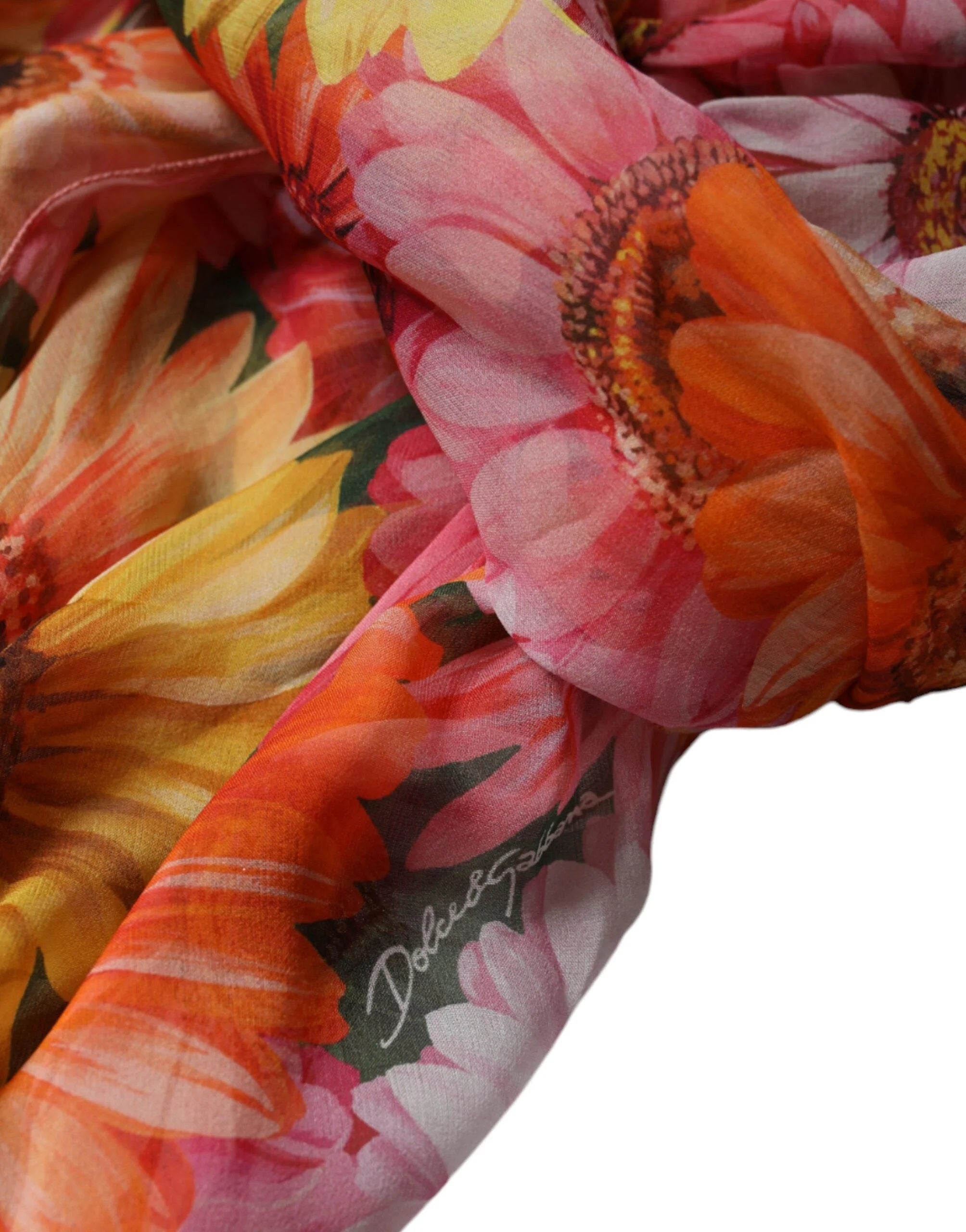 Dolce & Gabbana Multicolor Floral Sleeveless V-neck Midi Dress - IT42|M - Dresses