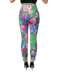 Dolce & Gabbana Multicolor Floral Stretch Jersey Leggings Pants - IT38 | XS