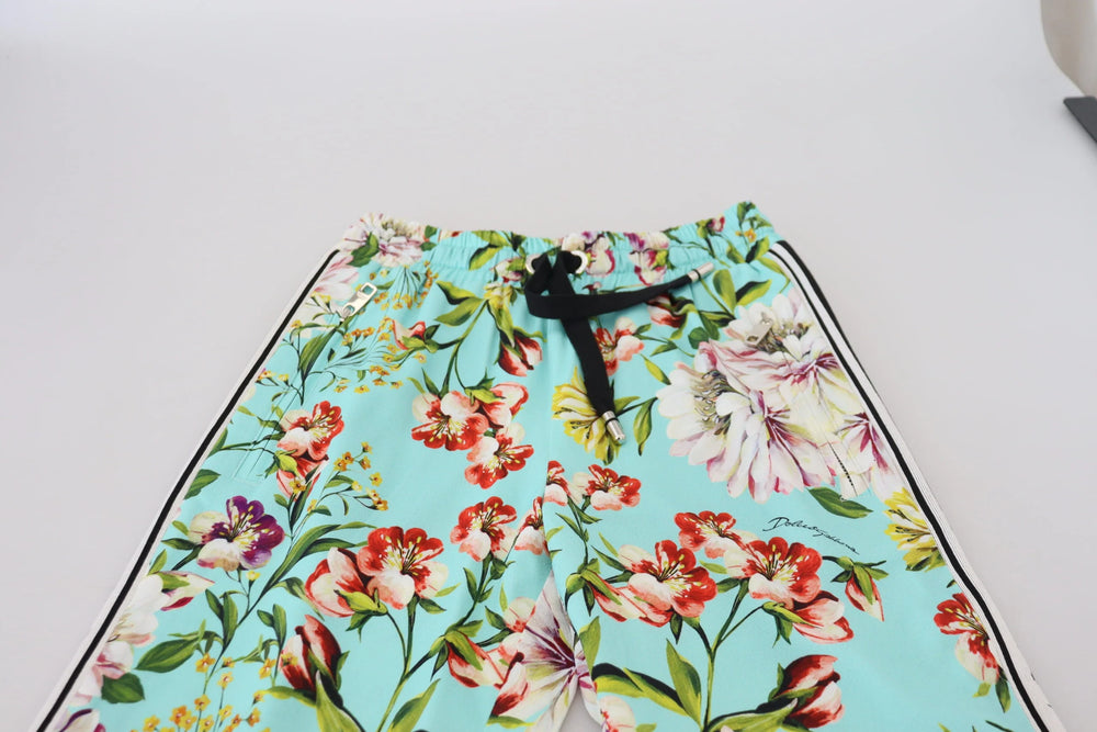 Dolce & Gabbana Multicolor Floral Sweatpants Pants - IT36|XXS - Sweatpants