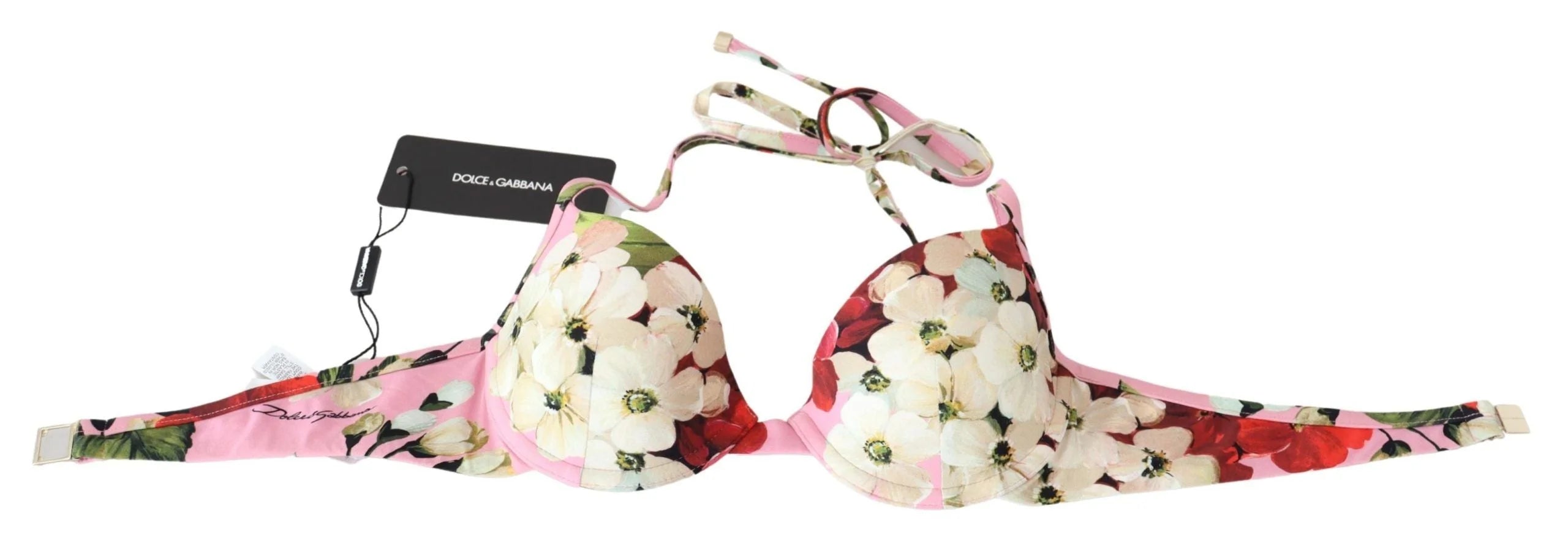Dolce & Gabbana Multicolor Floral Swimsuit Beachwear Bikini Tops - IT1 | XS