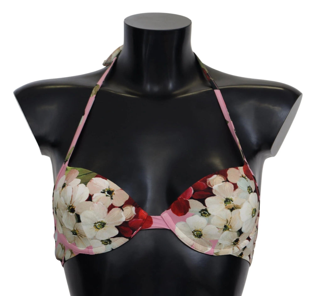Dolce & Gabbana Multicolor Floral Swimsuit Beachwear Bikini Tops - IT1 | XS