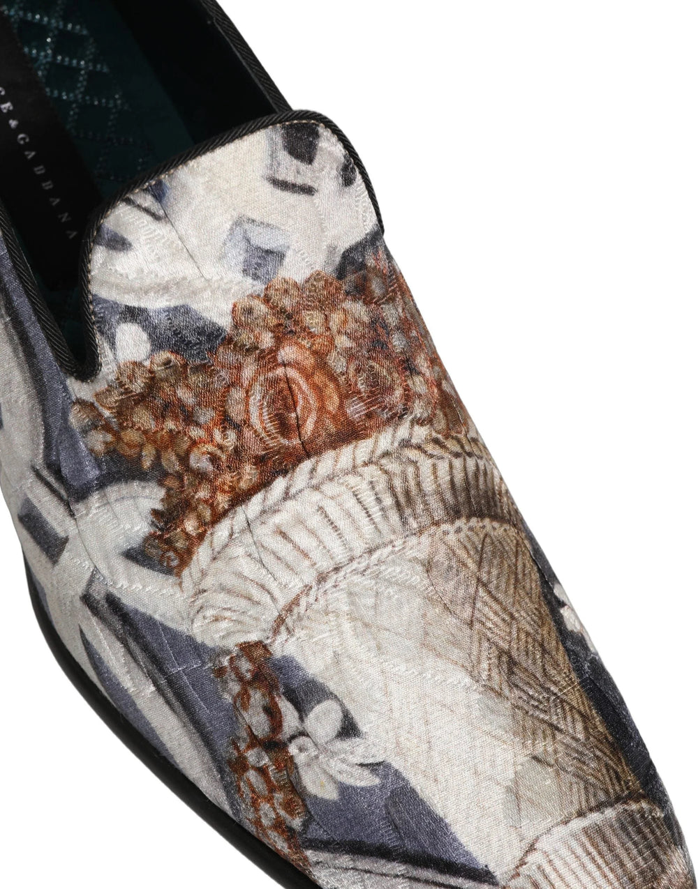 Dolce & Gabbana Multicolor Floral Tapestry Embroidery Loafer Shoes - EU44/US11