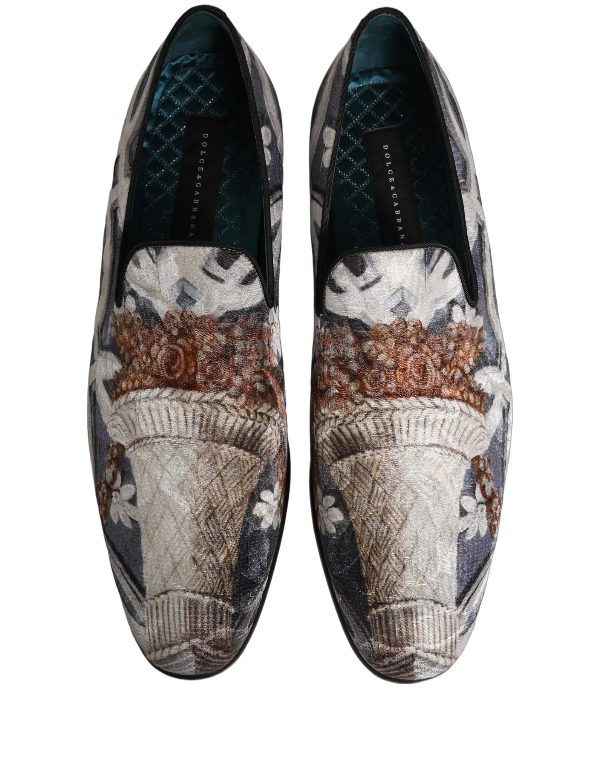 Dolce & Gabbana Multicolor Floral Tapestry Embroidery Loafer Shoes - EU44/US11
