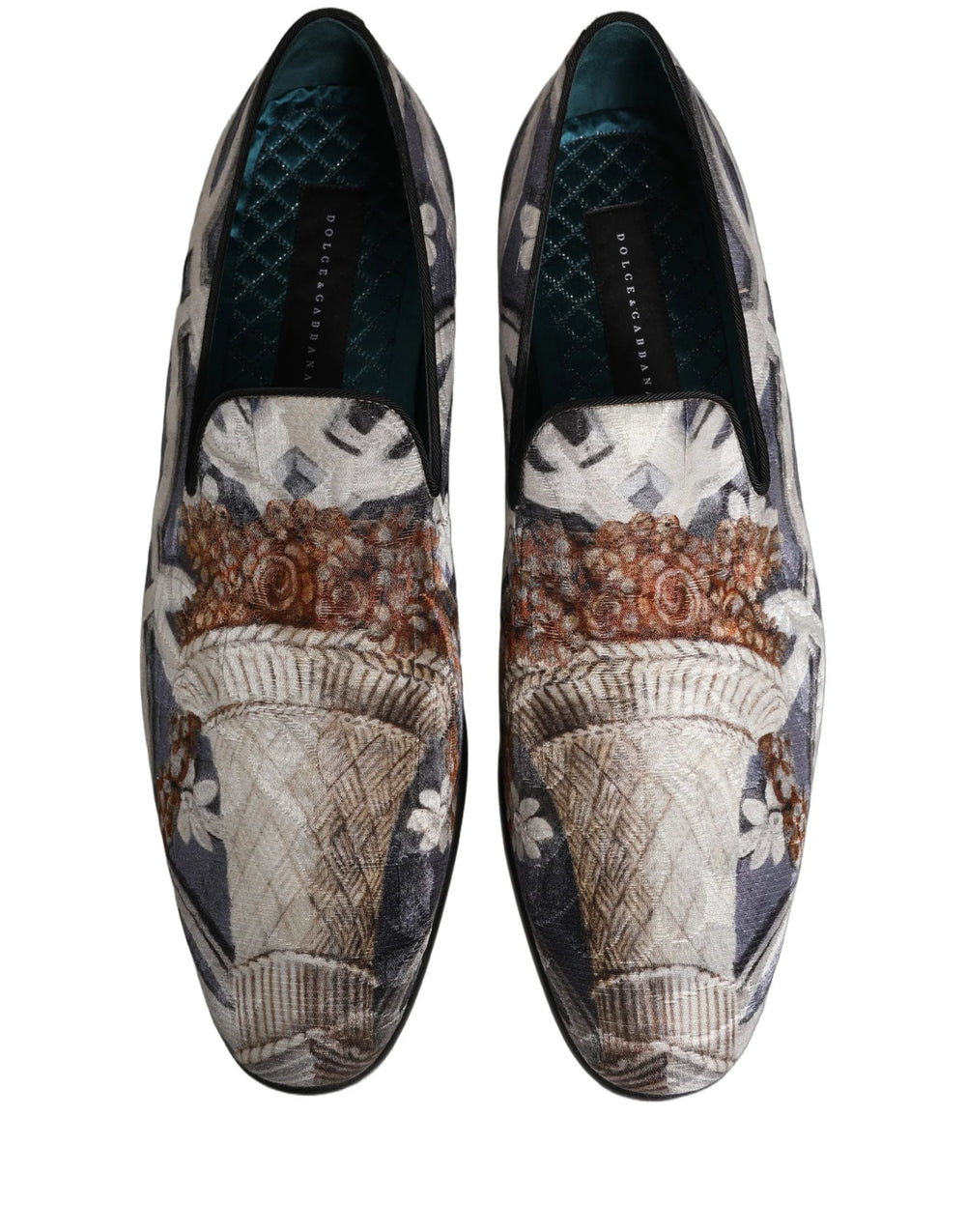 Dolce & Gabbana Multicolor Floral Tapestry Embroidery Loafer Shoes - EU44/US11