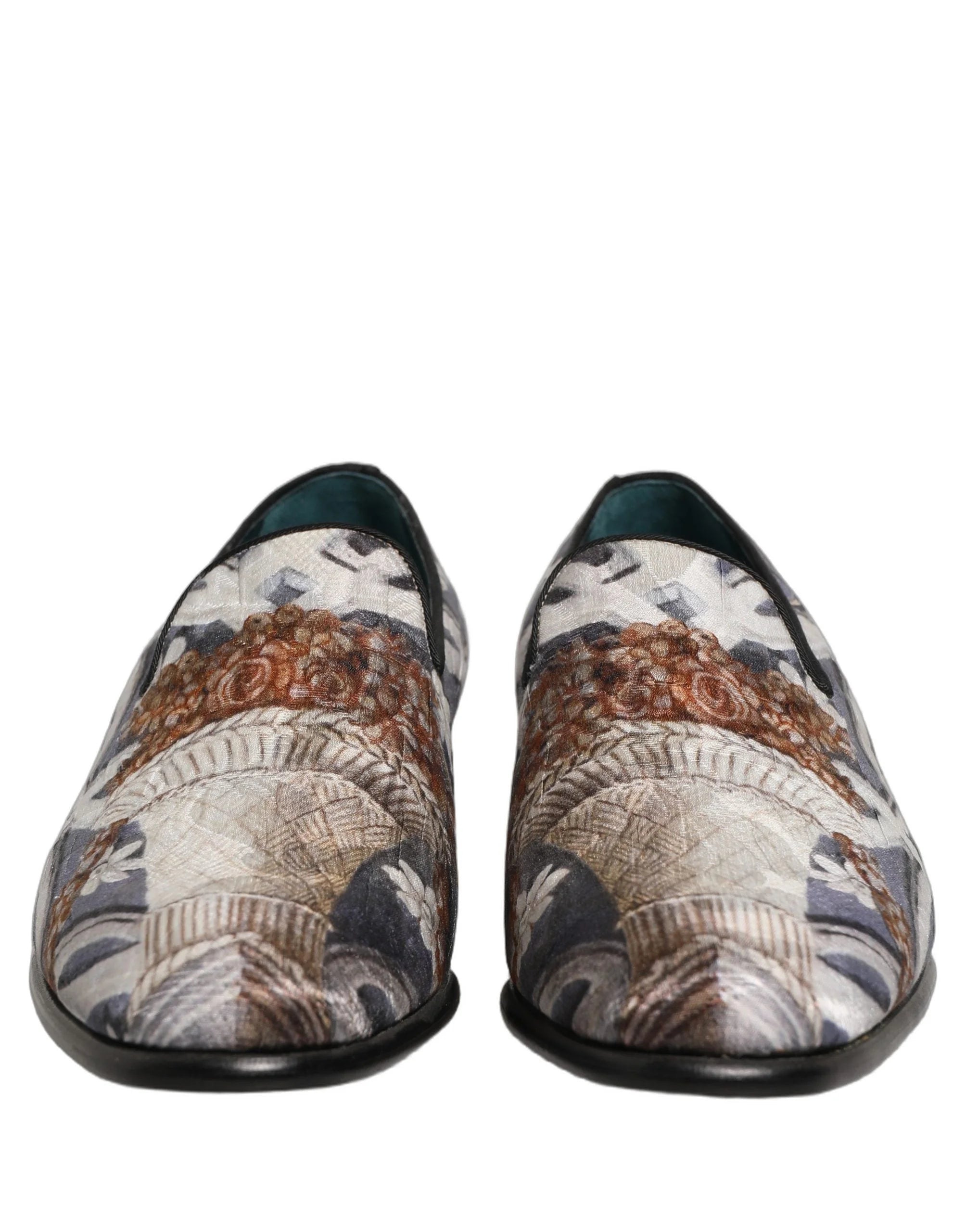 Dolce & Gabbana Multicolor Floral Tapestry Embroidery Loafer Shoes - EU44/US11