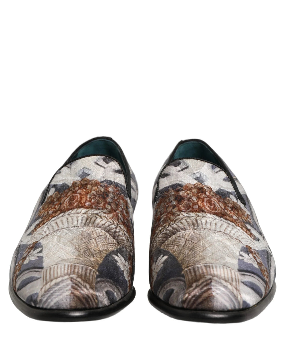 Dolce & Gabbana Multicolor Floral Tapestry Embroidery Loafer Shoes - EU44/US11