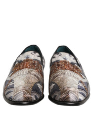 Dolce & Gabbana Multicolor Floral Tapestry Embroidery Loafer Shoes - EU44/US11