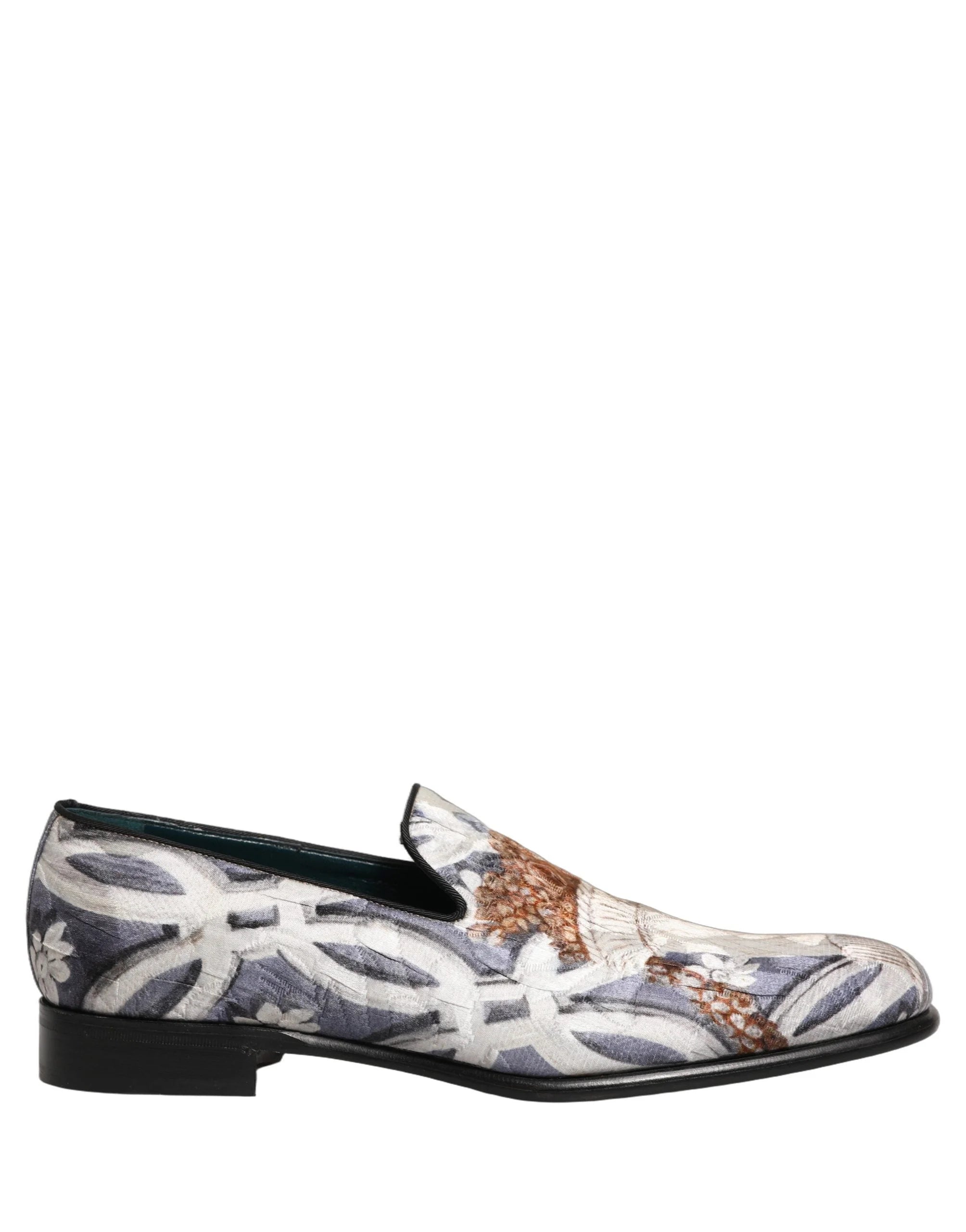 Dolce & Gabbana Multicolor Floral Tapestry Embroidery Loafer Shoes - EU44/US11