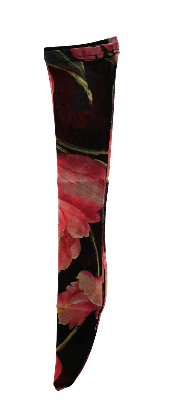 Dolce & Gabbana Multicolor Floral Tulip Nylon Socks - Hosiery