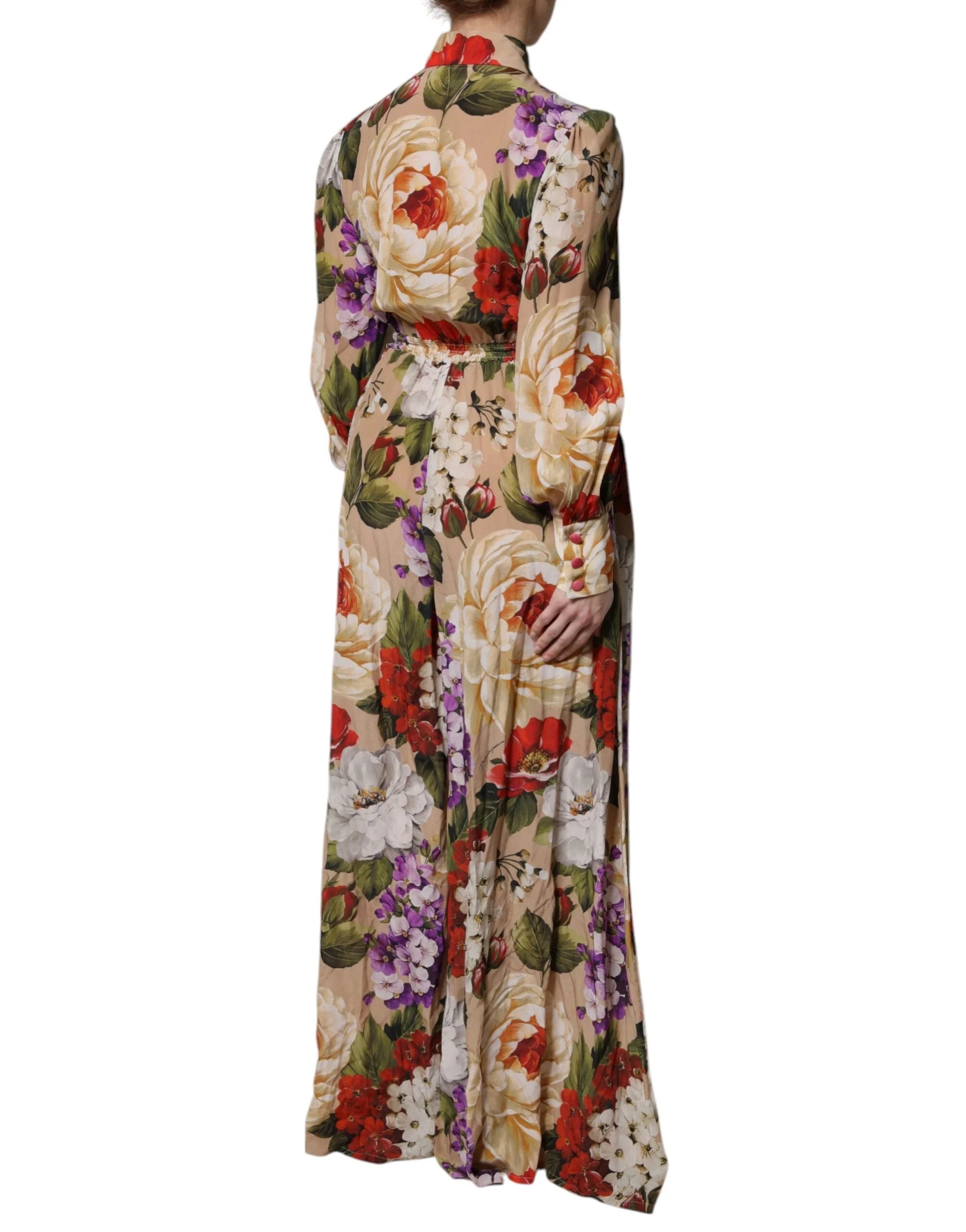 Dolce & Gabbana Multicolor Floral Wide Leg Jumpsuit Dress - One-Pieces