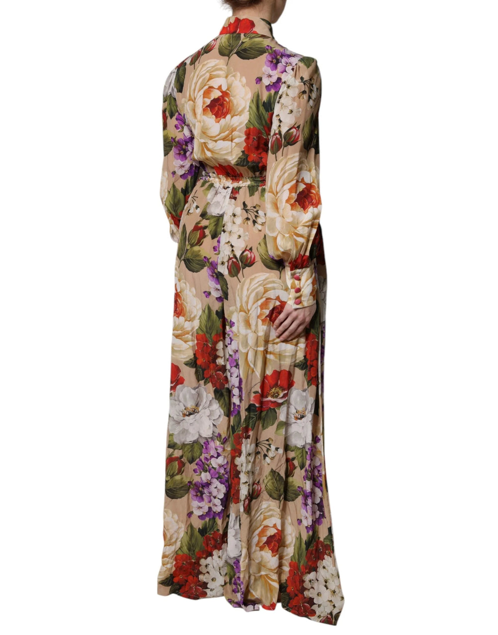 Dolce & Gabbana Multicolor Floral Wide Leg Jumpsuit Dress - One-Pieces