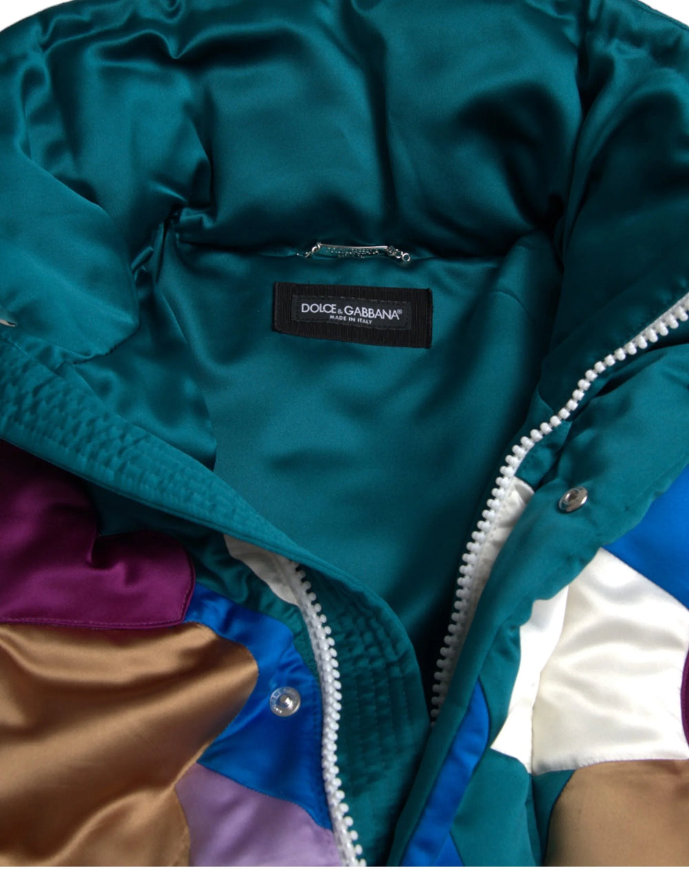 Dolce & Gabbana Multicolor Floral Windbreaker Puffer Jacket - IT52 | XL - Windbreakers