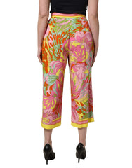 Pantalon croisé Dolce & Gabbana multicolore à imprimé floral