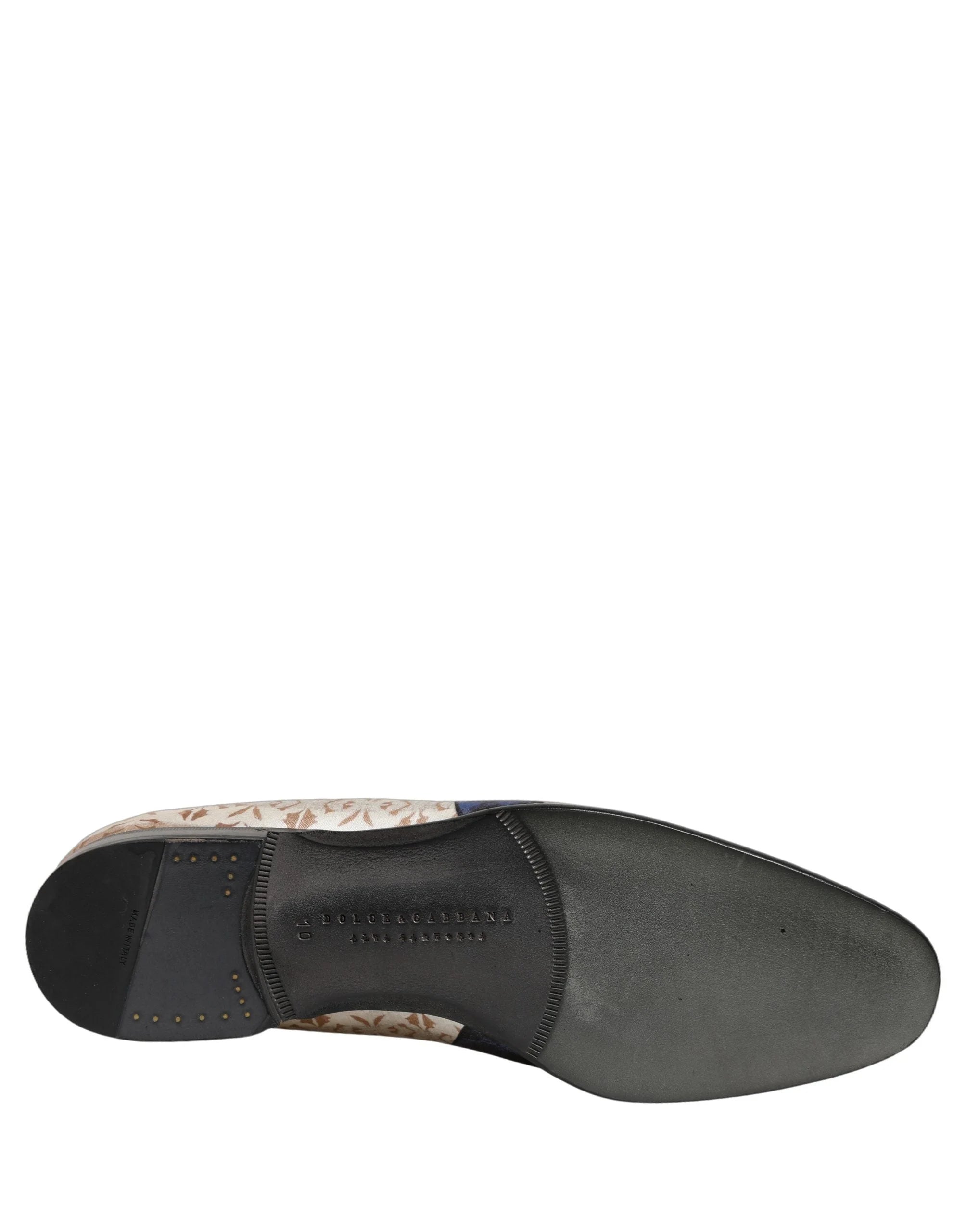 Dolce & Gabbana Többszínű gyümölcsmintás bársony mokaszin - EU44/US11
