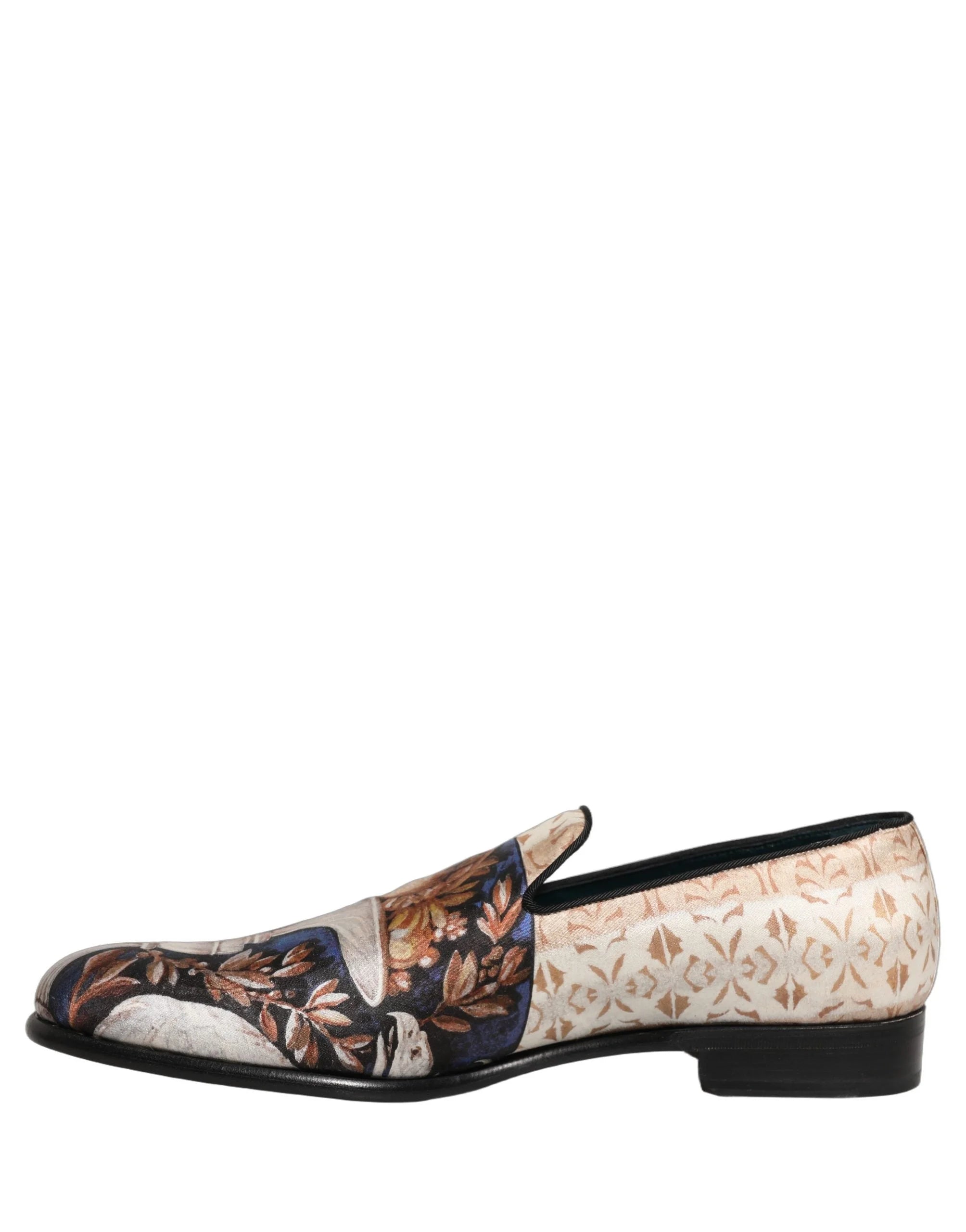 Dolce & Gabbana Multicolor Fruit Print Velvet Loafers Shoes - EU44/US11