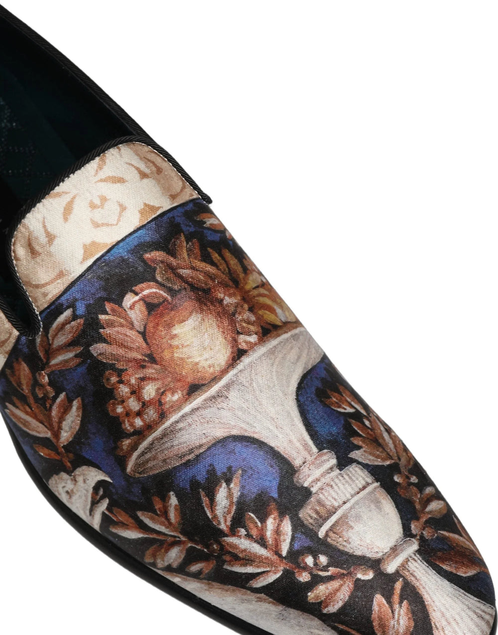Dolce & Gabbana Multicolor Fruit Print Velvet Loafers Shoes - EU44/US11