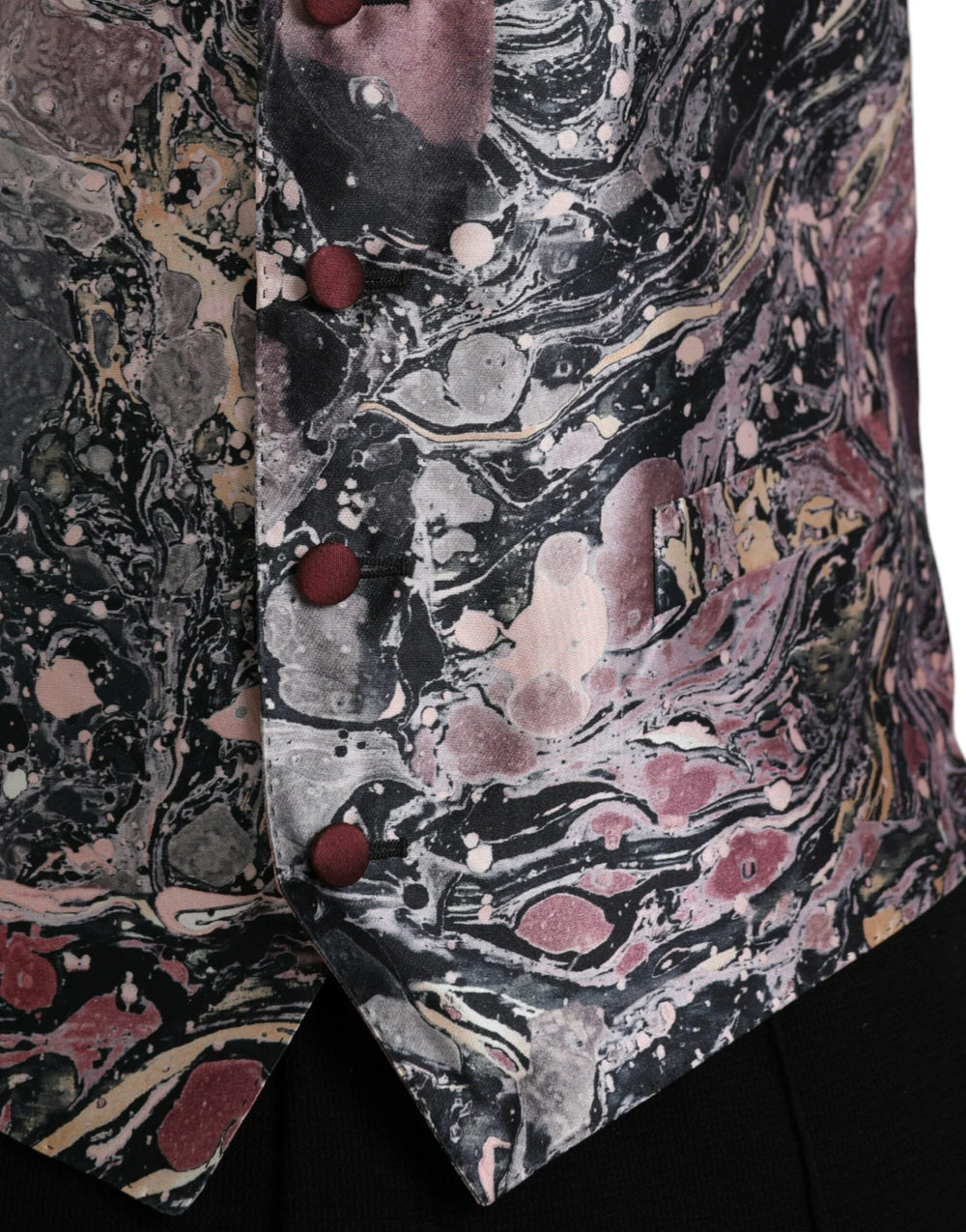 Dolce & Gabbana Multicolor Galaxy Silk Waistcoat Formal Vest - IT48 | M - Vests