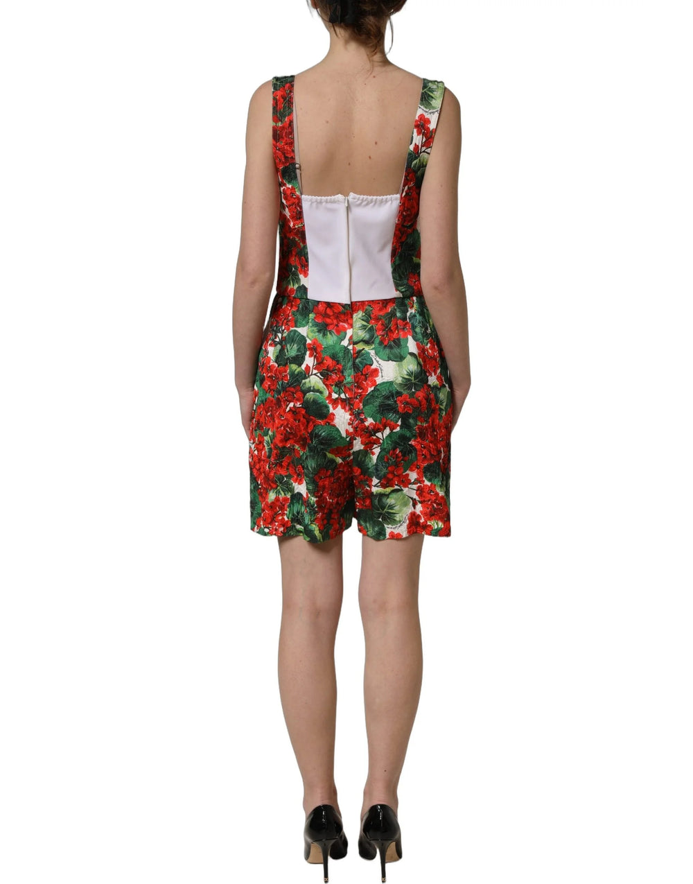 Dolce & Gabbana Multicolor Geranium Print A-line Mini Dress - IT38 | XS