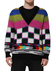 Dolce & Gabbana Multicolor Glitch Design Pullover Sweater - IT42 | XS - Sweaters