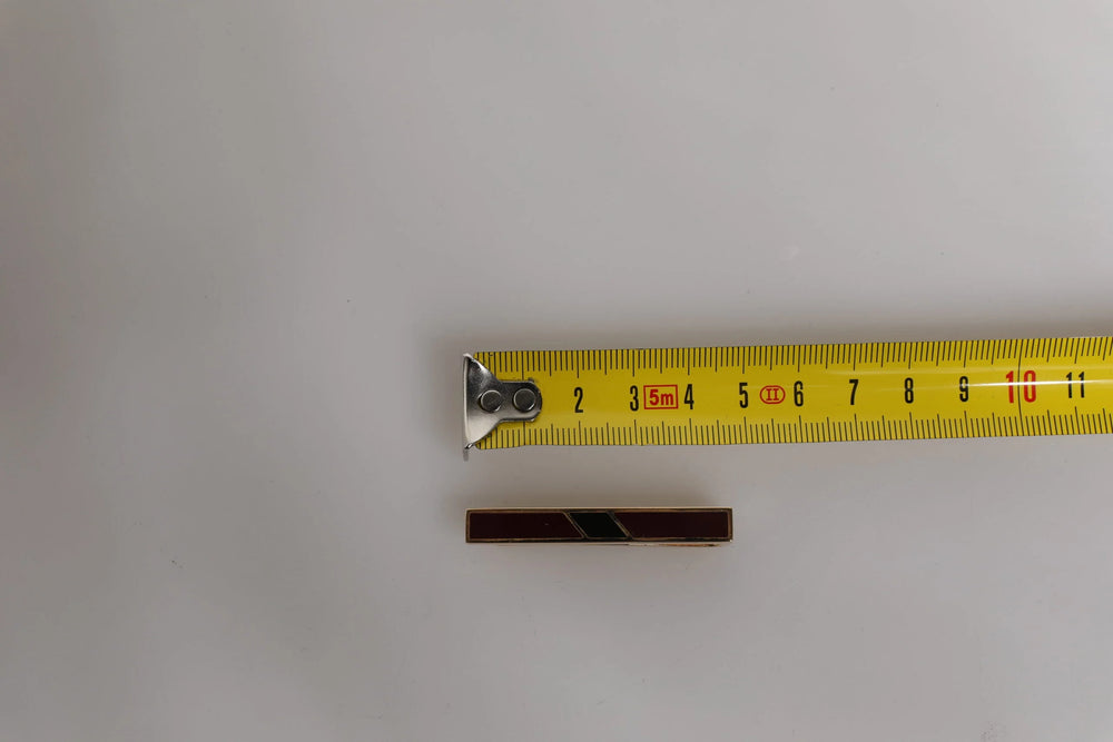 Dolce & Gabbana Multicolor Gold Tone Brass Tie Clip Bar - Tie Clips