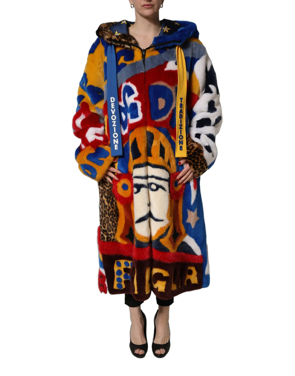 Dolce & Gabbana Multicolor Graffiti Print Zip Hooded Jacket - IT42|M