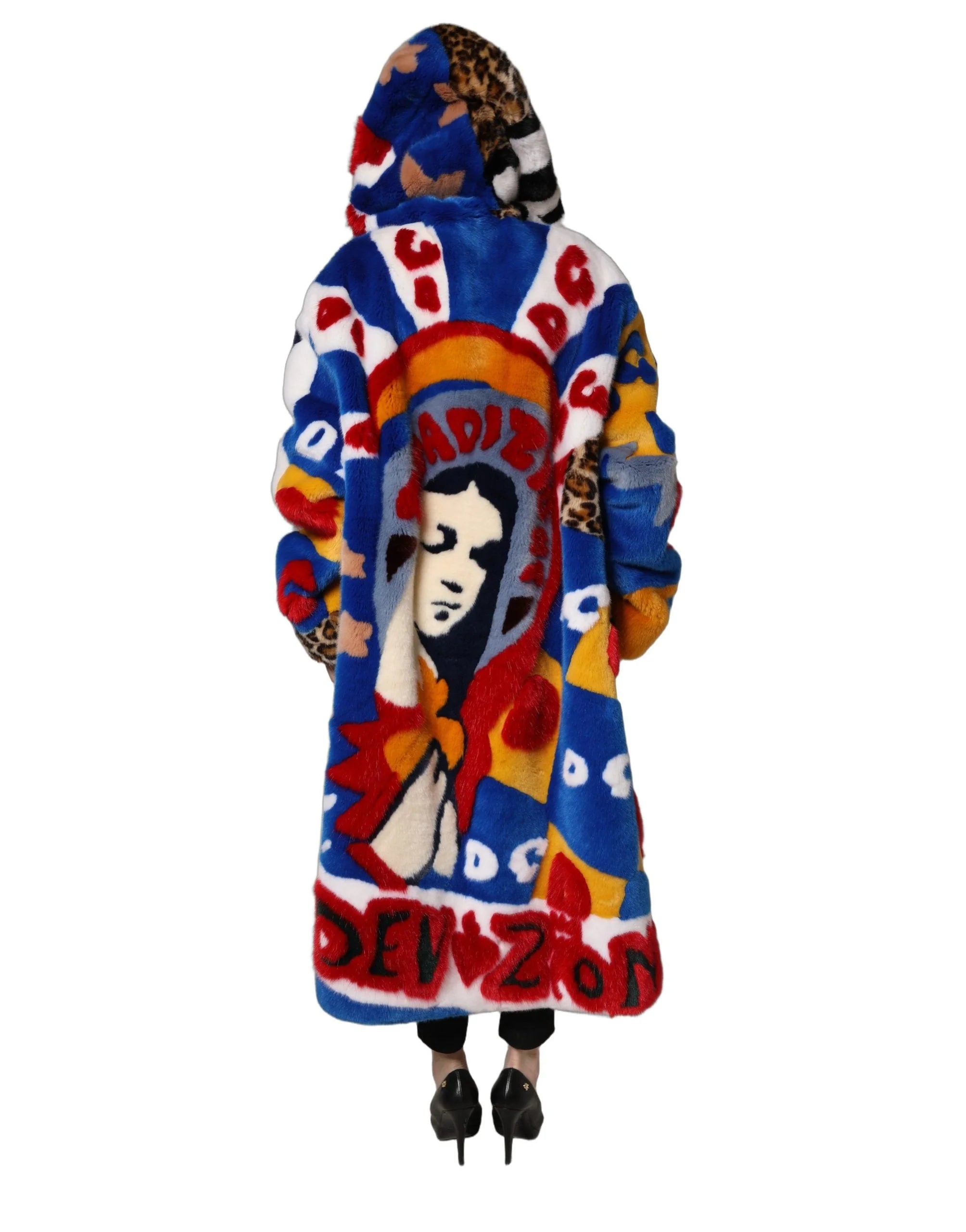 Dolce & Gabbana Multicolor Graffiti Print Zip Hooded Jacket - IT42|M