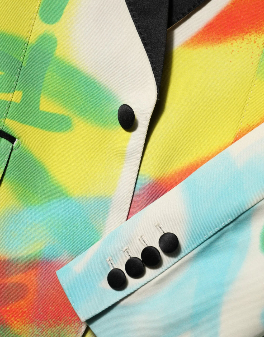 Dolce & Gabbana Multicolor Graffiti SICILIA 1 Button Men Suit Blazer - IT46 | S - Sport Jackets