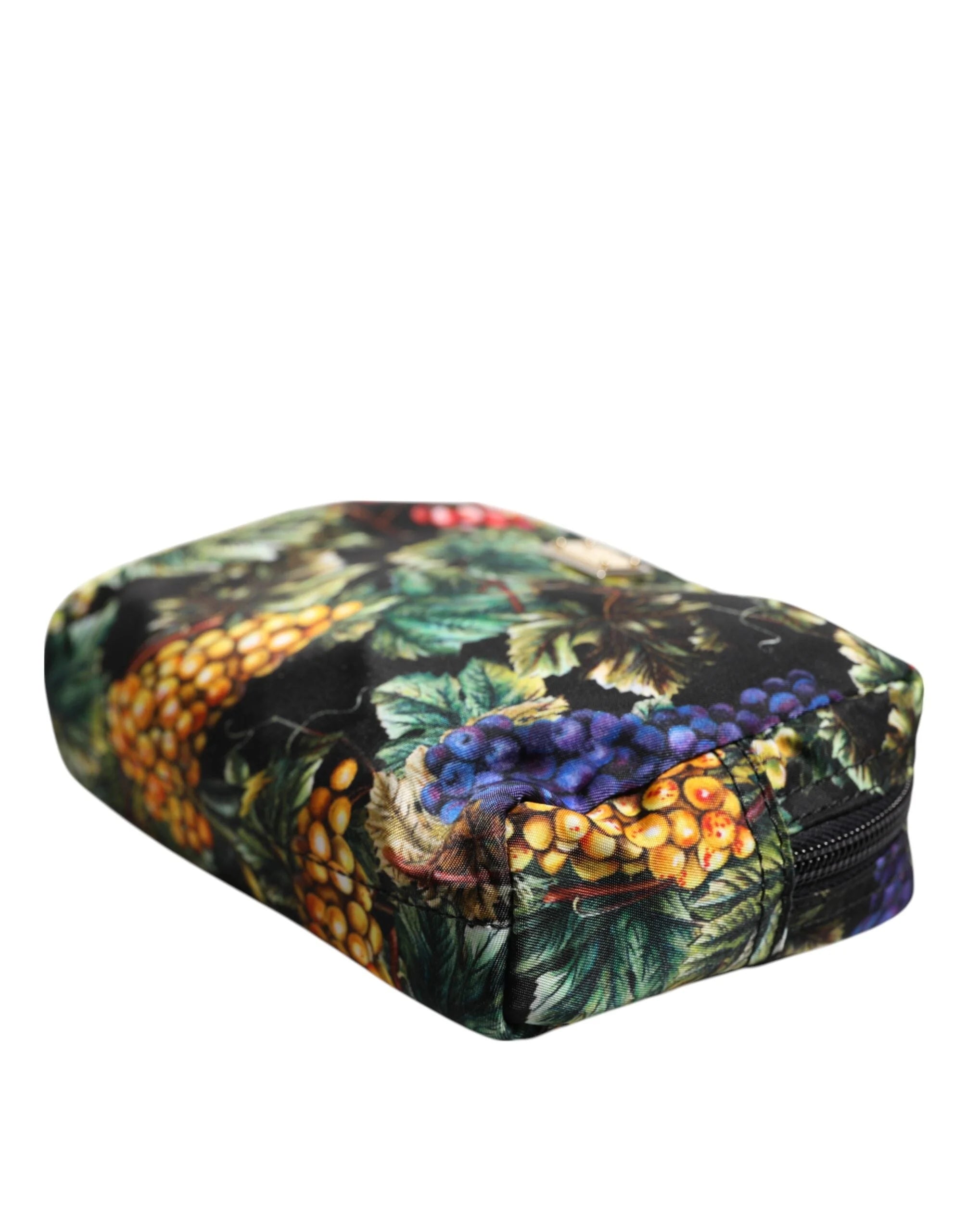 Dolce & Gabbana Multicolor Grape Print Clutch Logo Plaque Pouch Bag - Clutch Bags