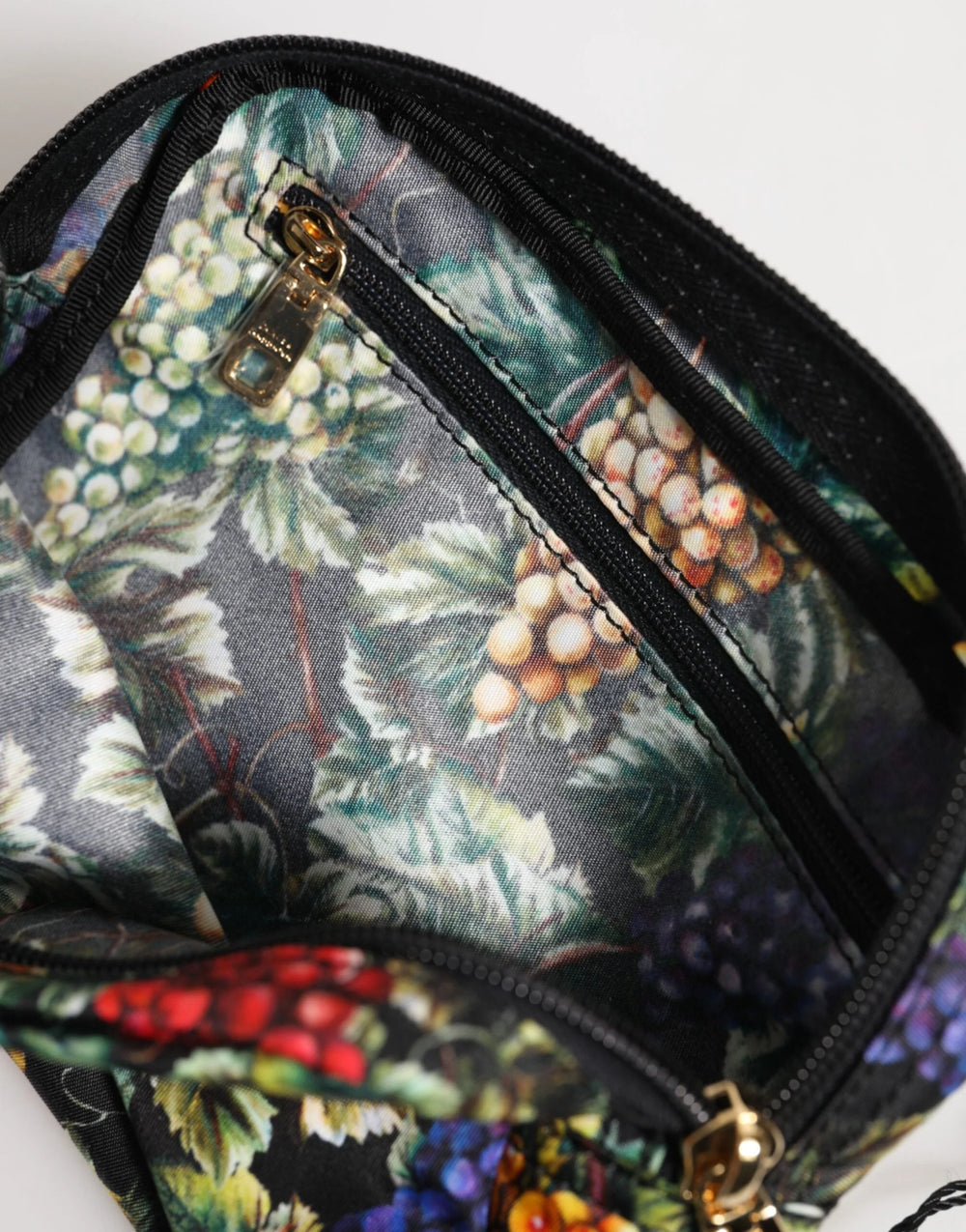 Dolce & Gabbana Multicolor Grape Print Clutch Logo Plaque Pouch Bag - Clutch Bags