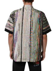 Dolce & Gabbana Multicolor Graphic Collared Casual Shirt - IT42 | XL