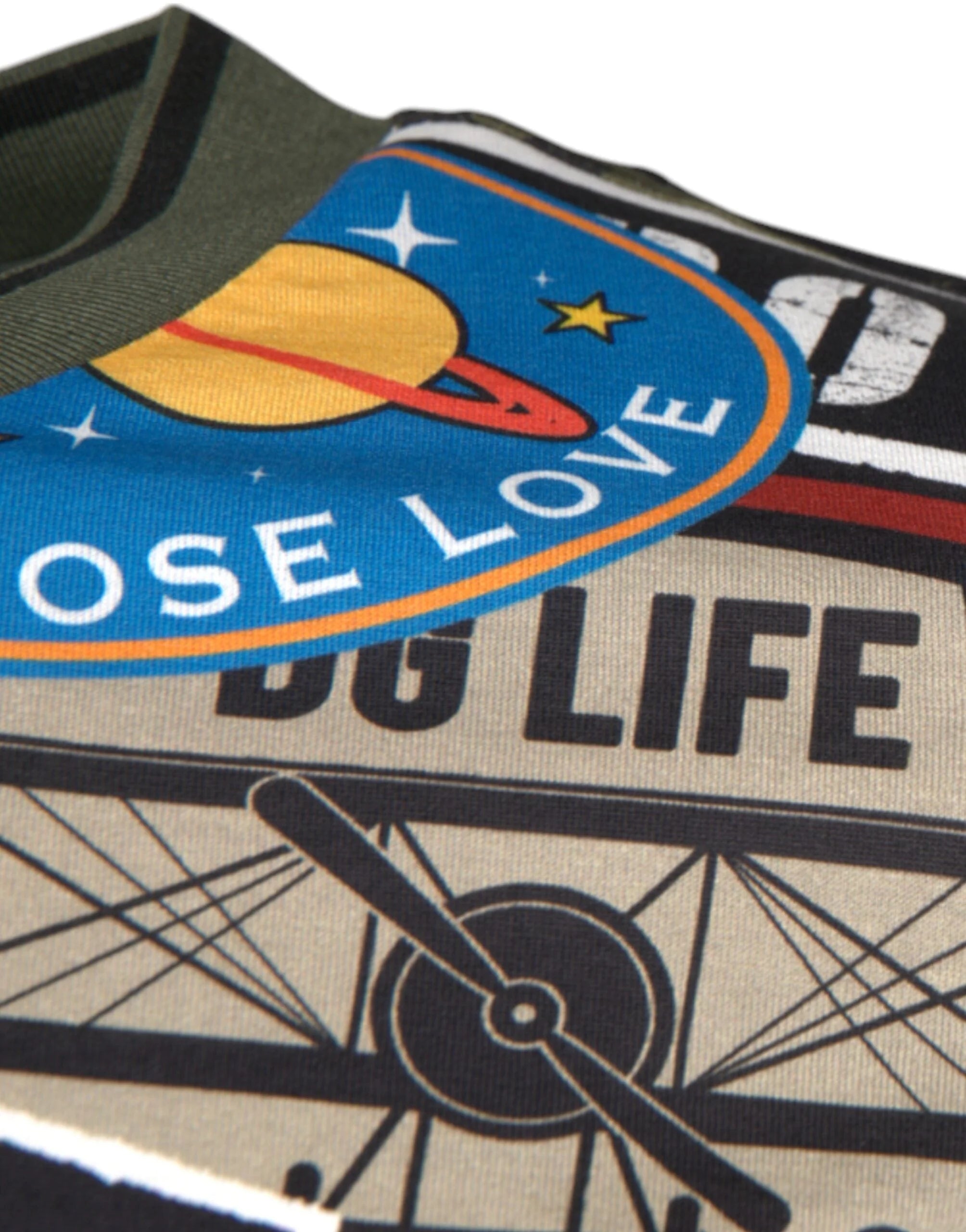 Dolce & Gabbana Multicolor Graphic Print Cotton Crew Neck T-shirt - T-Shirts