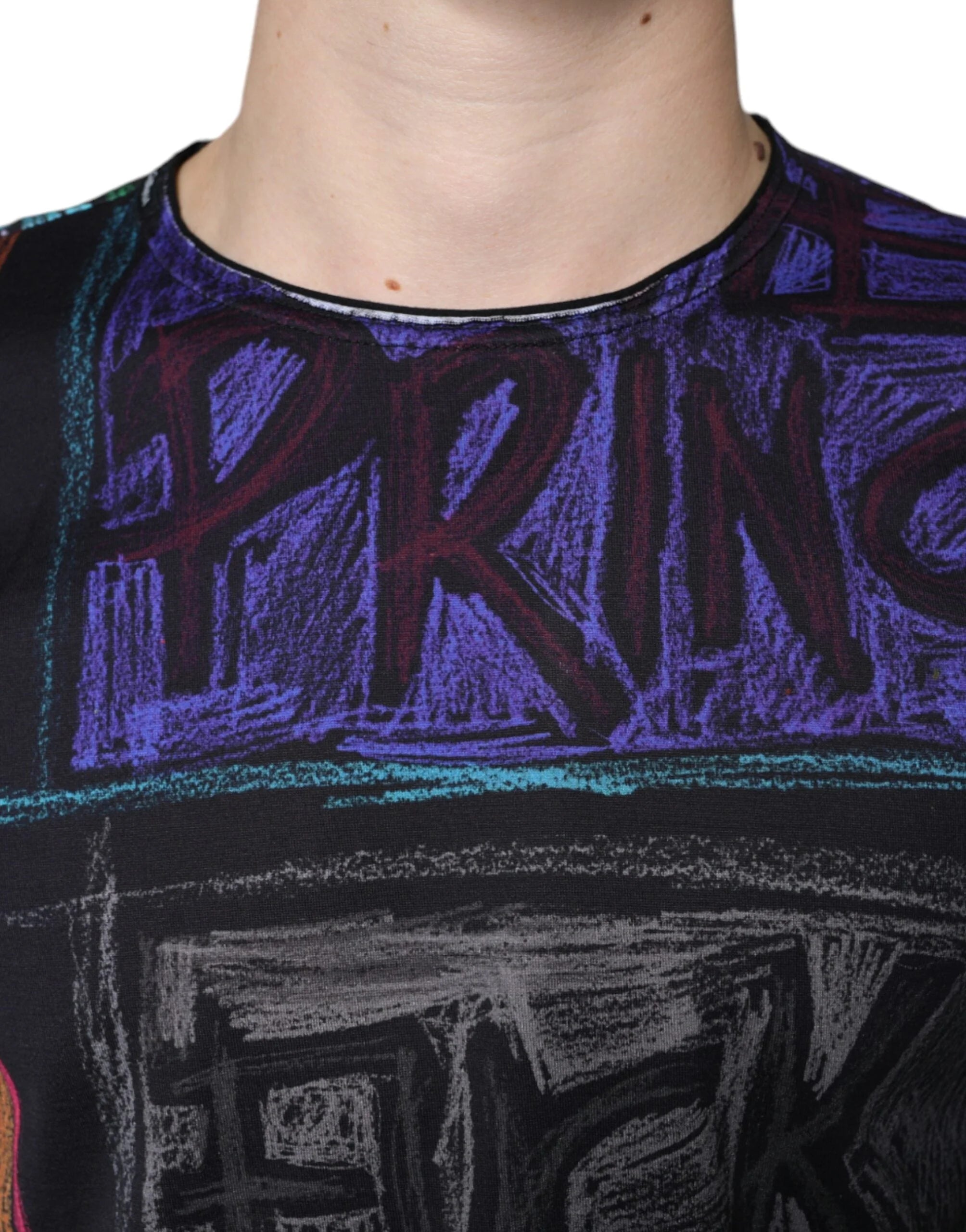 Dolce & Gabbana Multicolor Graphic Print Cotton T-shirt - IT44 | XS - T-Shirts