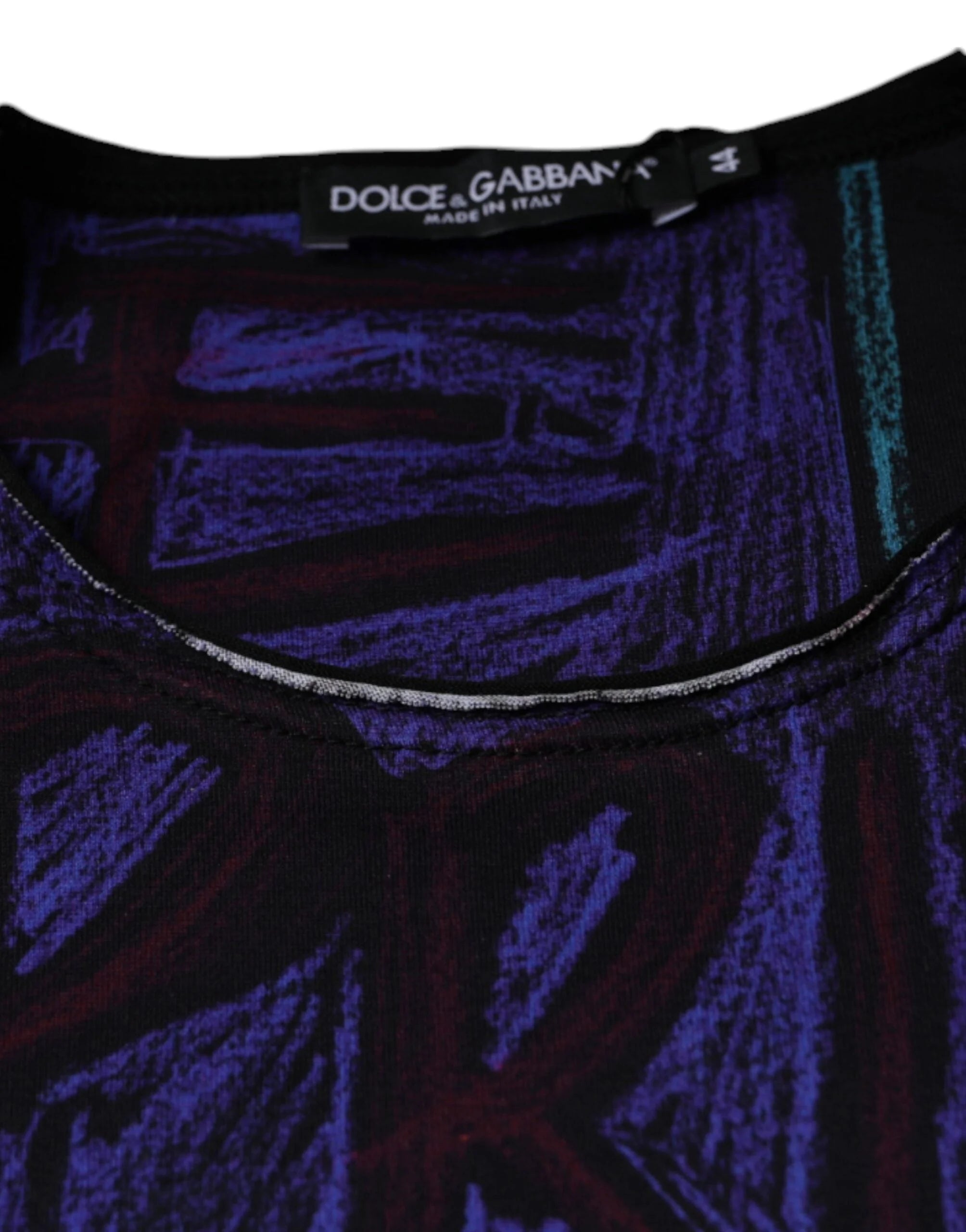 Dolce & Gabbana Multicolor Graphic Print Cotton T-shirt - IT44 | XS - T-Shirts