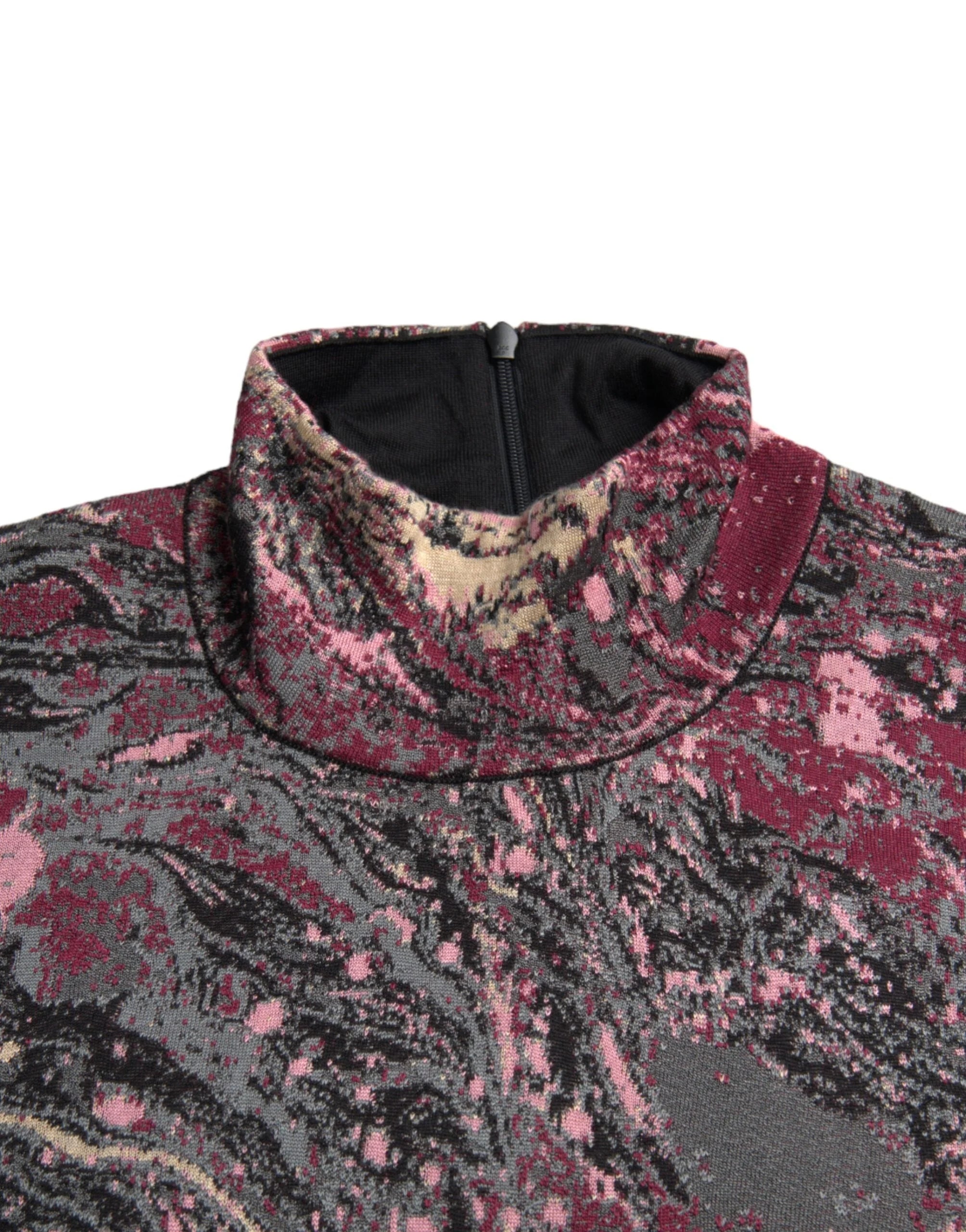 Dolce & Gabbana Multicolor Graphic Turtle Neck Men Sweater - IT46 | S - Sweaters