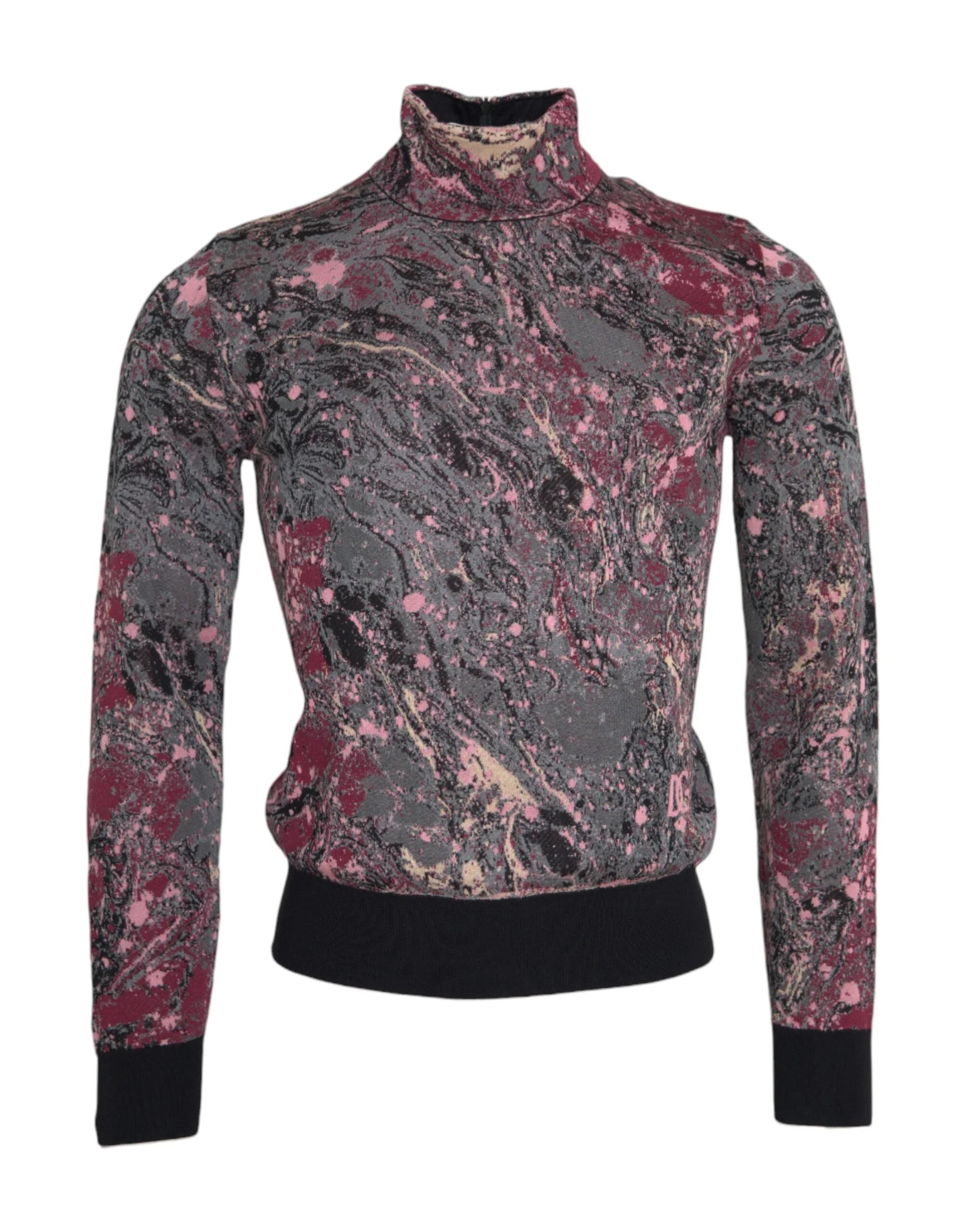Dolce & Gabbana Multicolor Graphic Turtle Neck Men Sweater - IT46 | S - Sweaters