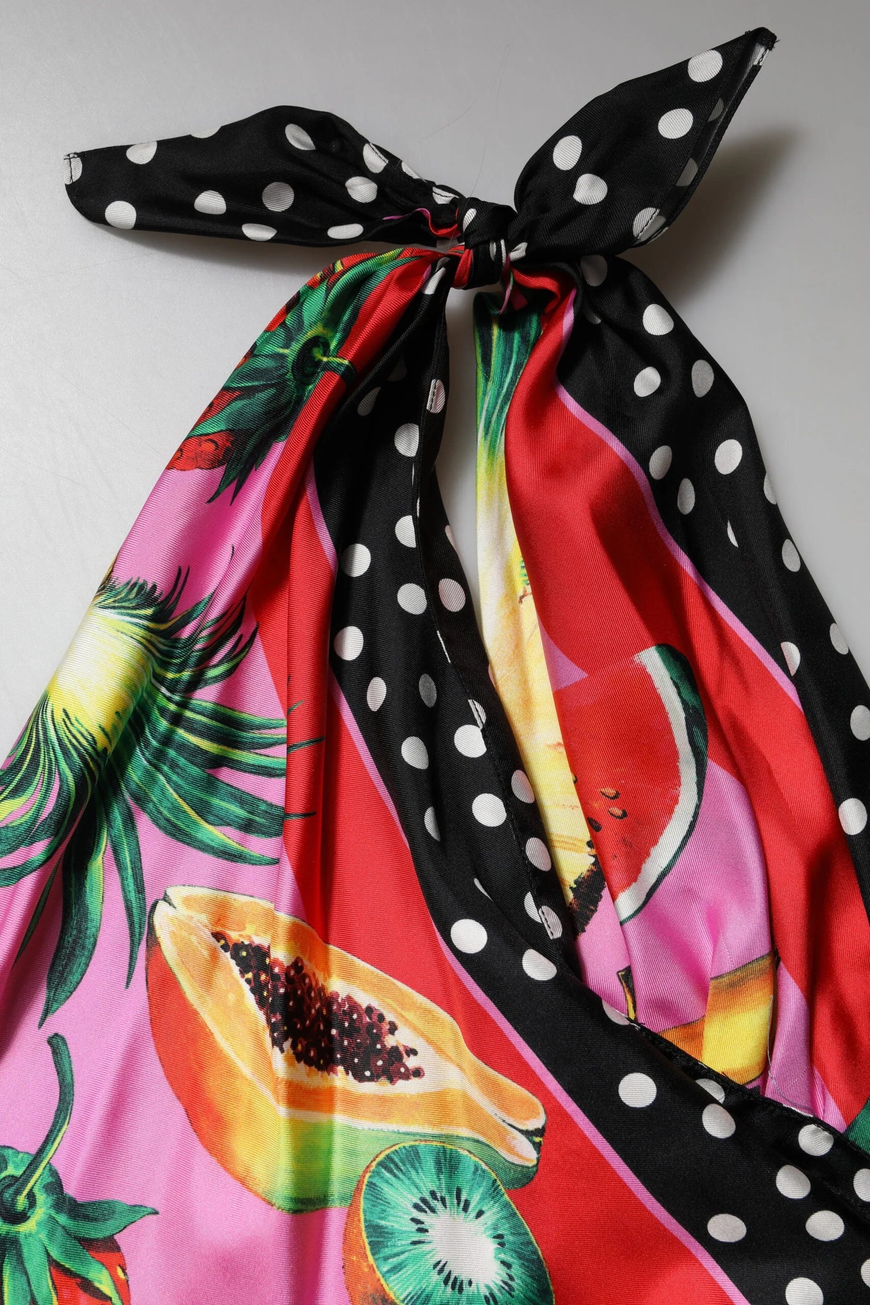 Dolce & Gabbana Multicolor Halter Party Evening Cropped Top - IT40|S - Tank Tops