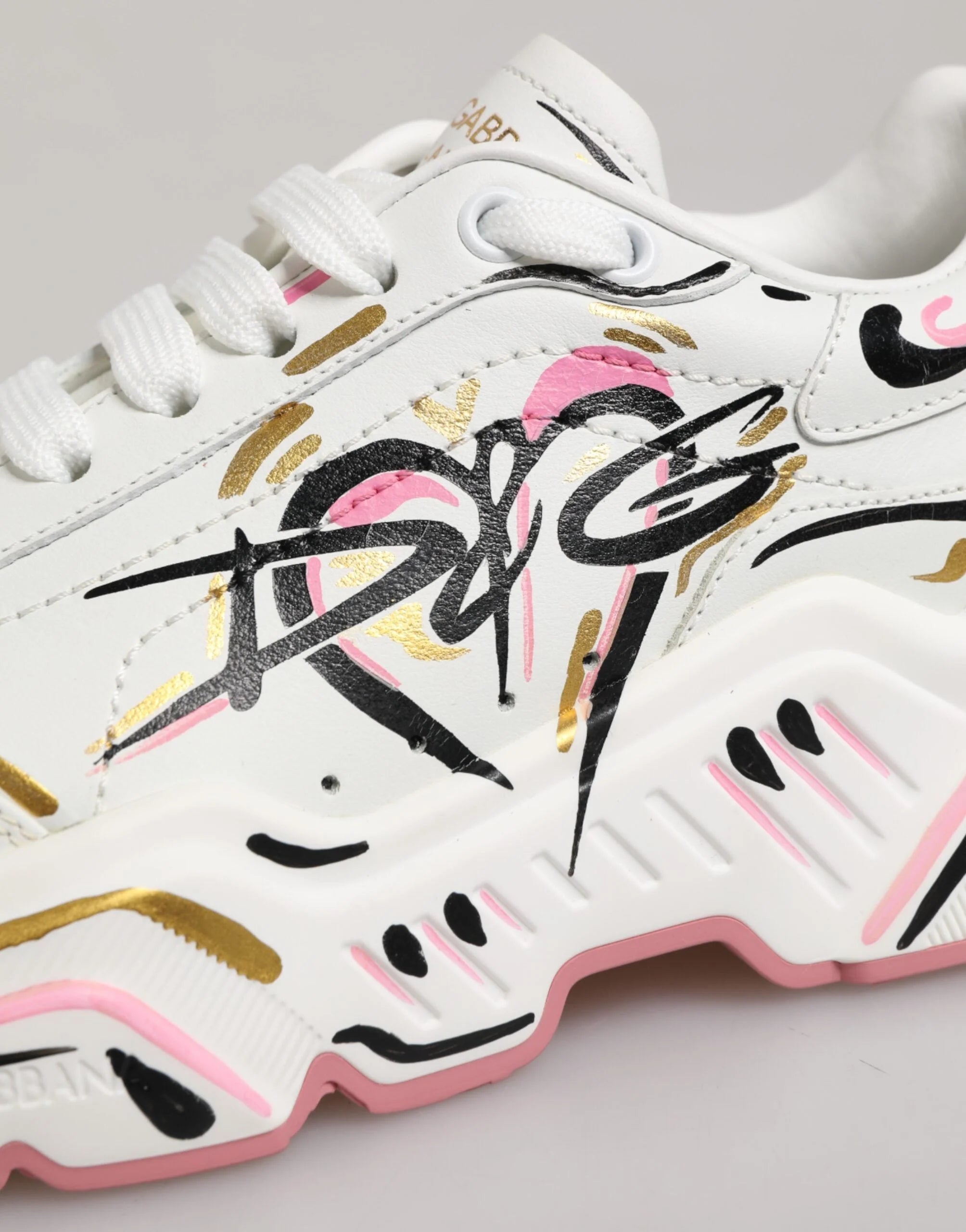 Dolce & Gabbana Multicolor Hand Painted DAYMASTER Sneaker Shoes - EU35/US4.5 - Sneakers