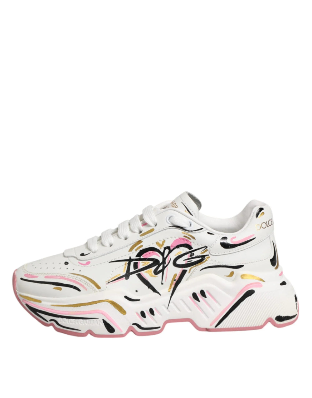 Dolce & Gabbana Multicolor Hand Painted DAYMASTER Sneaker Shoes - EU35/US4.5 - Sneakers
