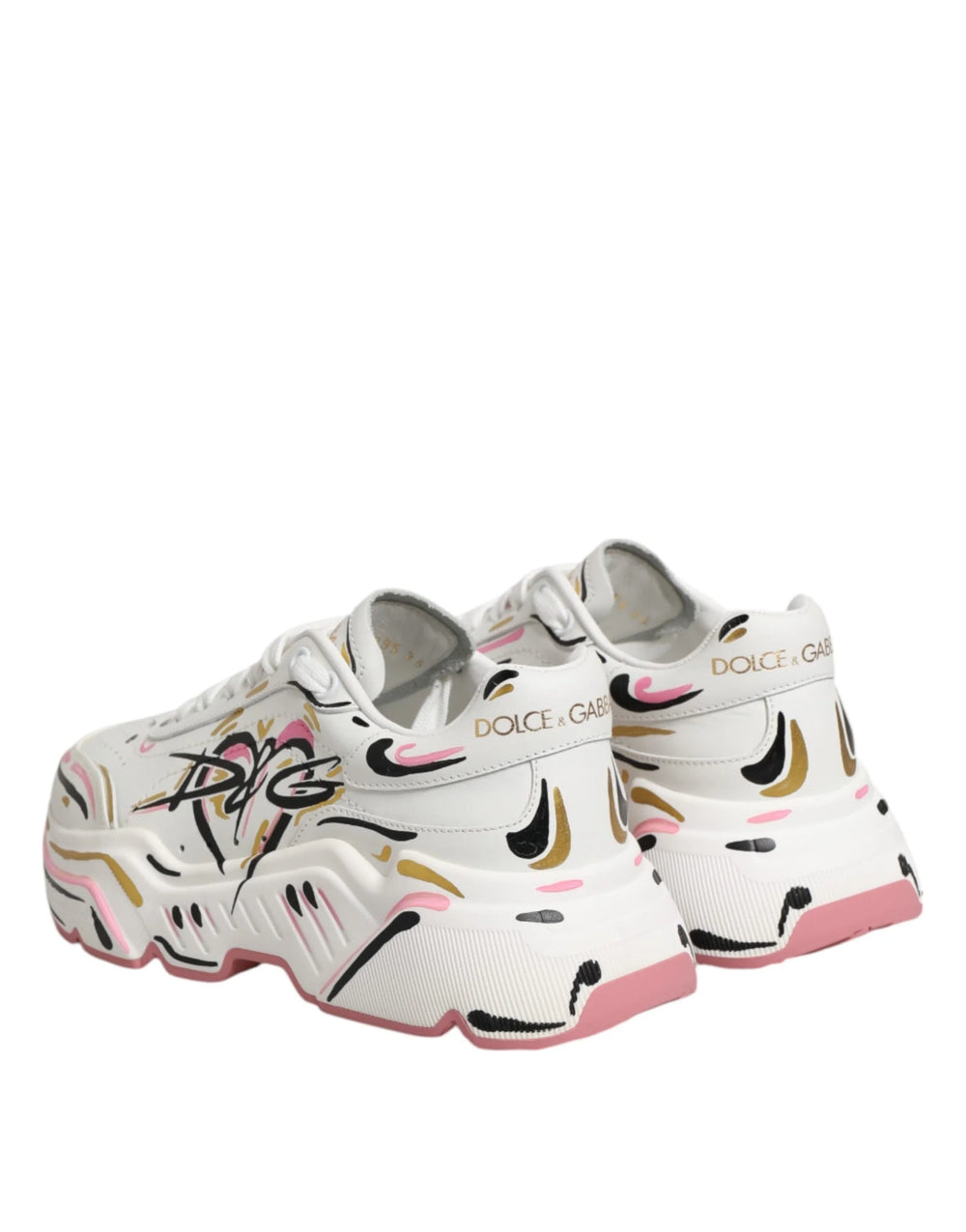 Dolce & Gabbana Multicolor Hand Painted DAYMASTER Sneaker Shoes - EU35/US4.5 - Sneakers