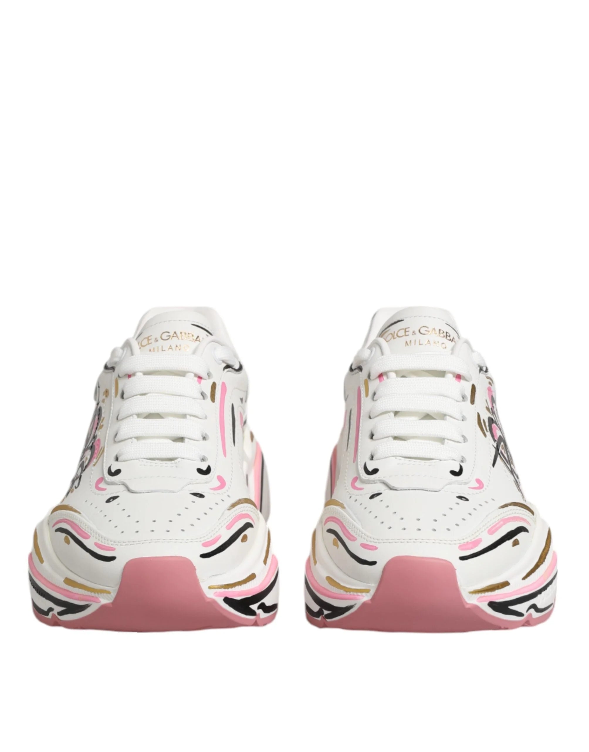 Dolce & Gabbana Multicolor Handgeschilderde DAYMASTER Sneaker Schoenen - EU35/US4.5