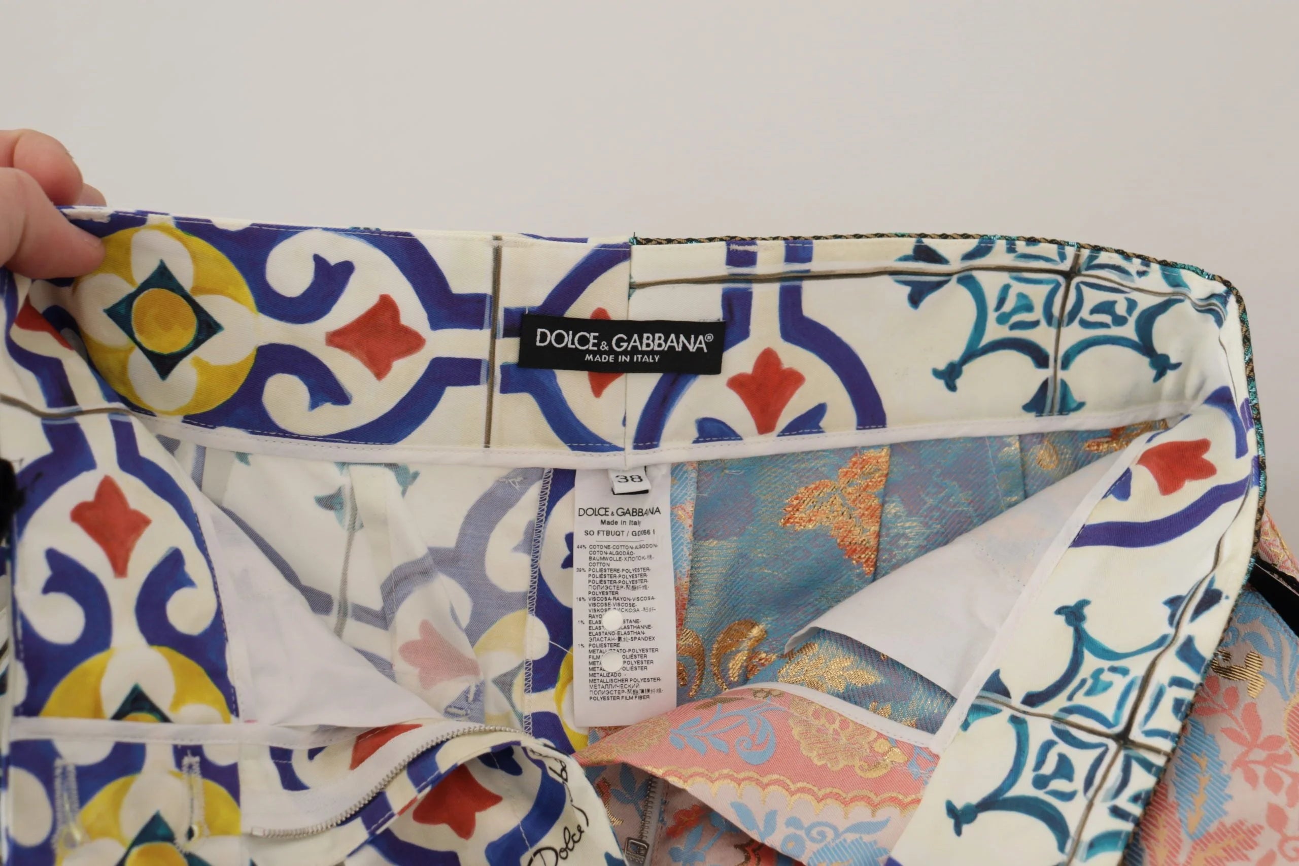 Dolce & Gabbana Multicolor High Waist Hot Pants Shorts - Short Trousers