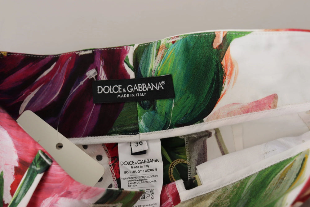 Dolce & Gabbana Multicolor High Waist Hot Pants Shorts - Short Trousers
