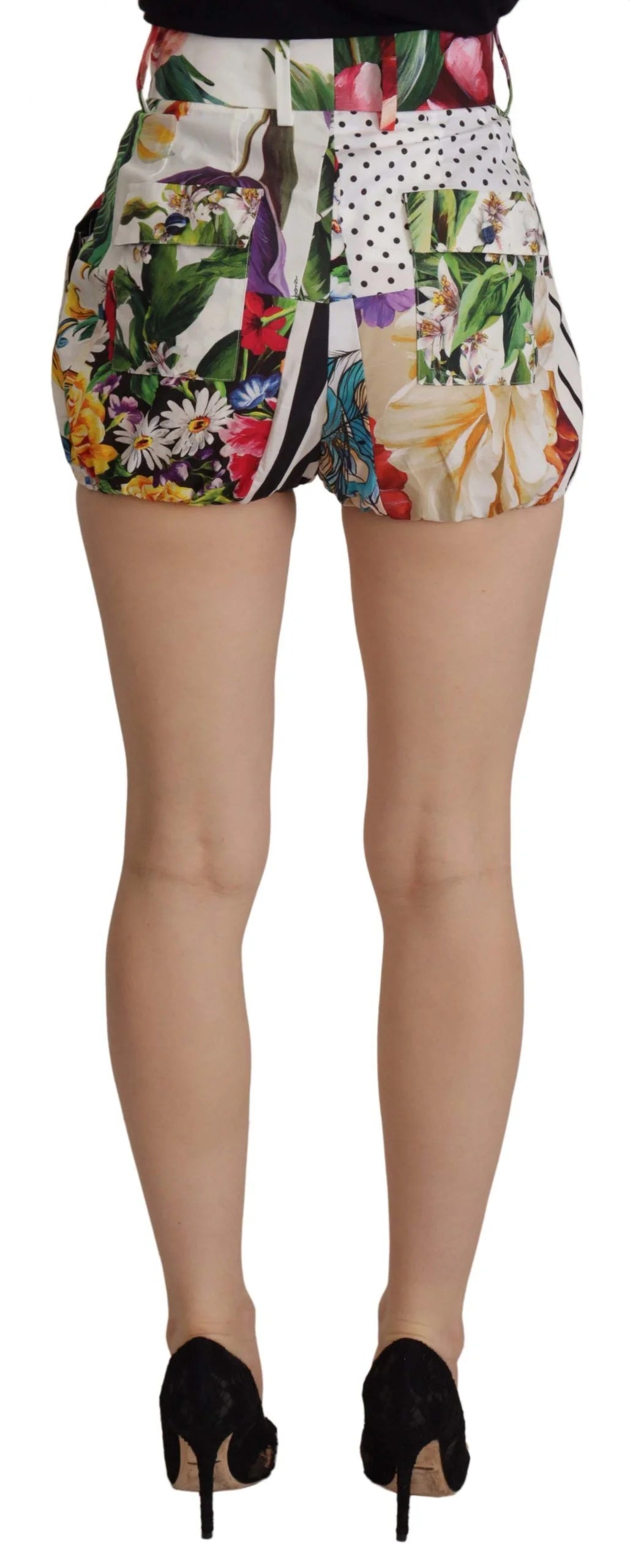 Dolce & Gabbana Multicolor High Waist Hot Pants Shorts - Short Trousers