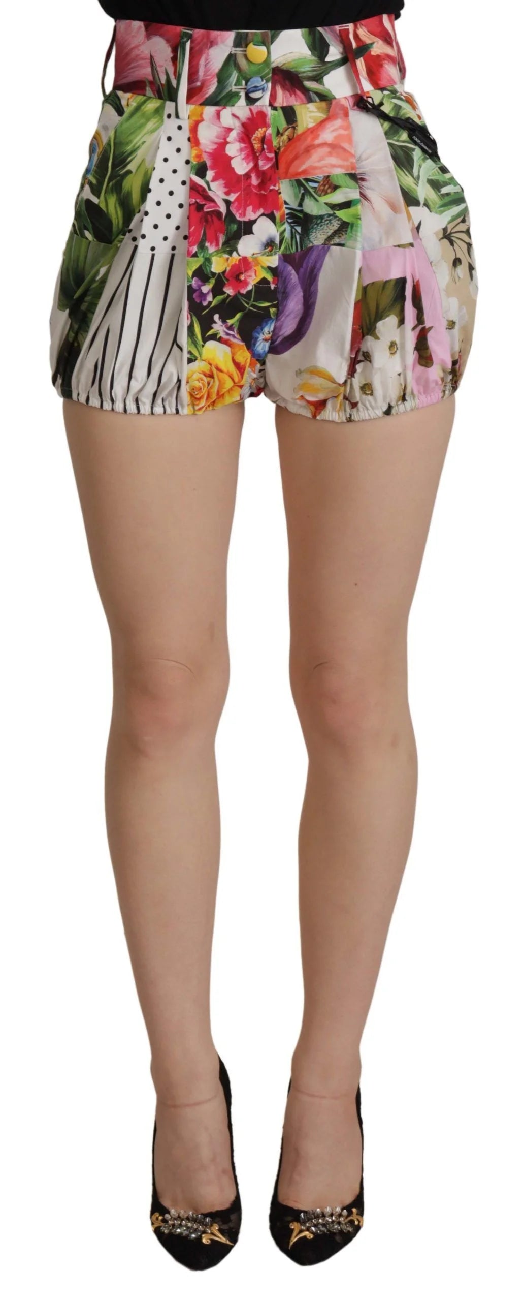 Dolce & Gabbana Multicolor High Waist Hot Pants Shorts - Short Trousers