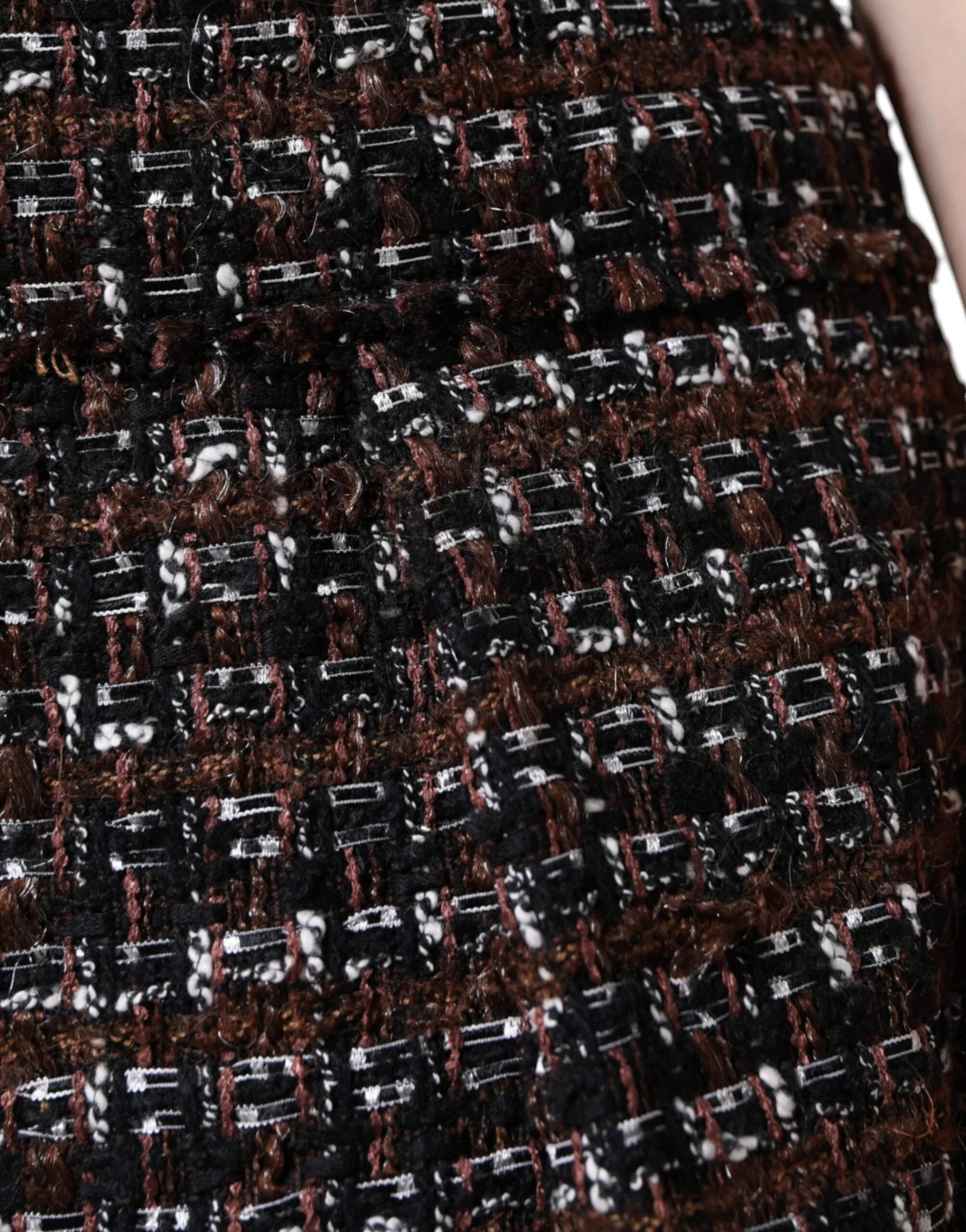 Dolce & Gabbana Multicolor High Waist Tartan Tweed A-line Mini Skirt - Skirts