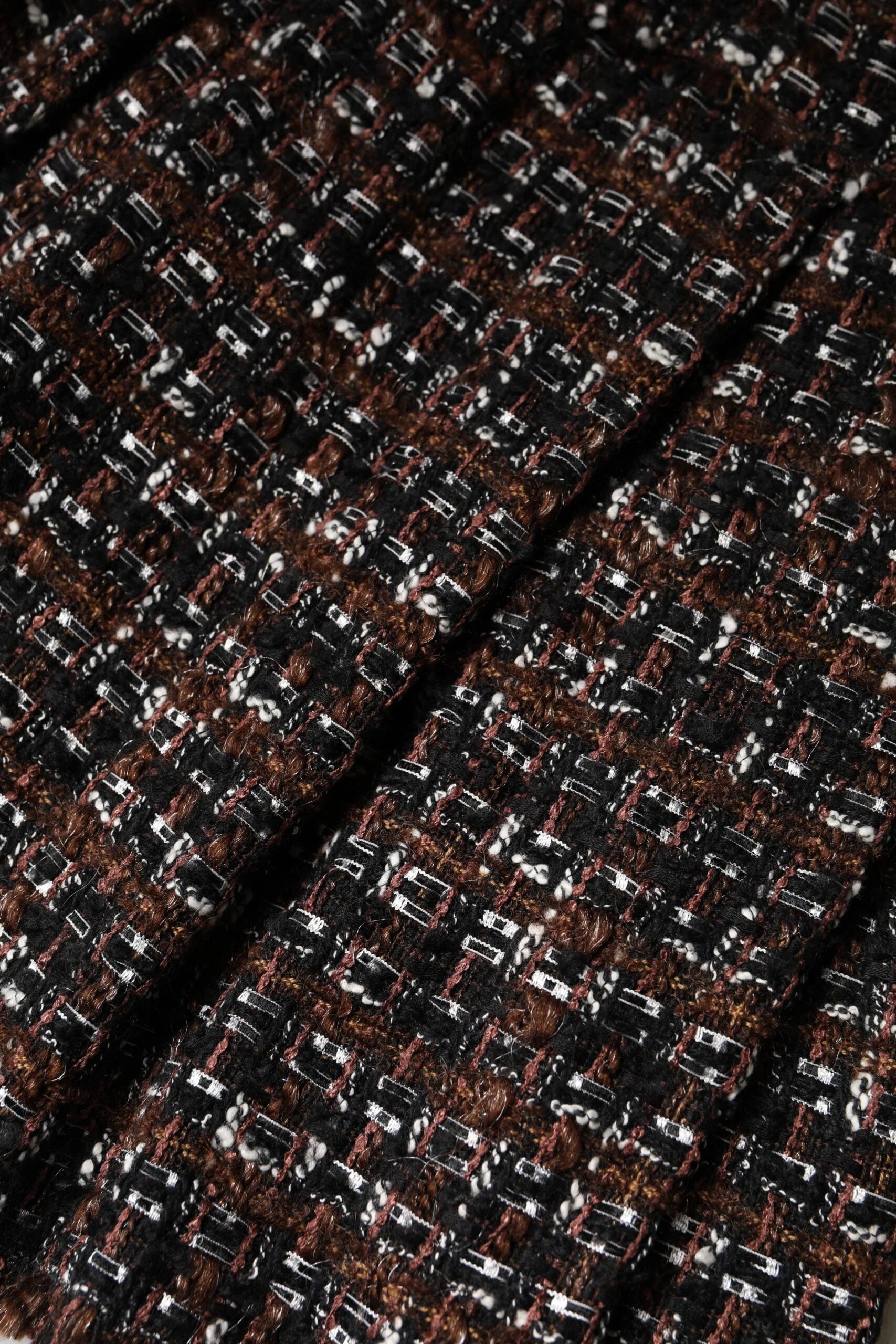 Dolce & Gabbana Multicolor High Waist Tartan Tweed Mini Skirt - Skirts