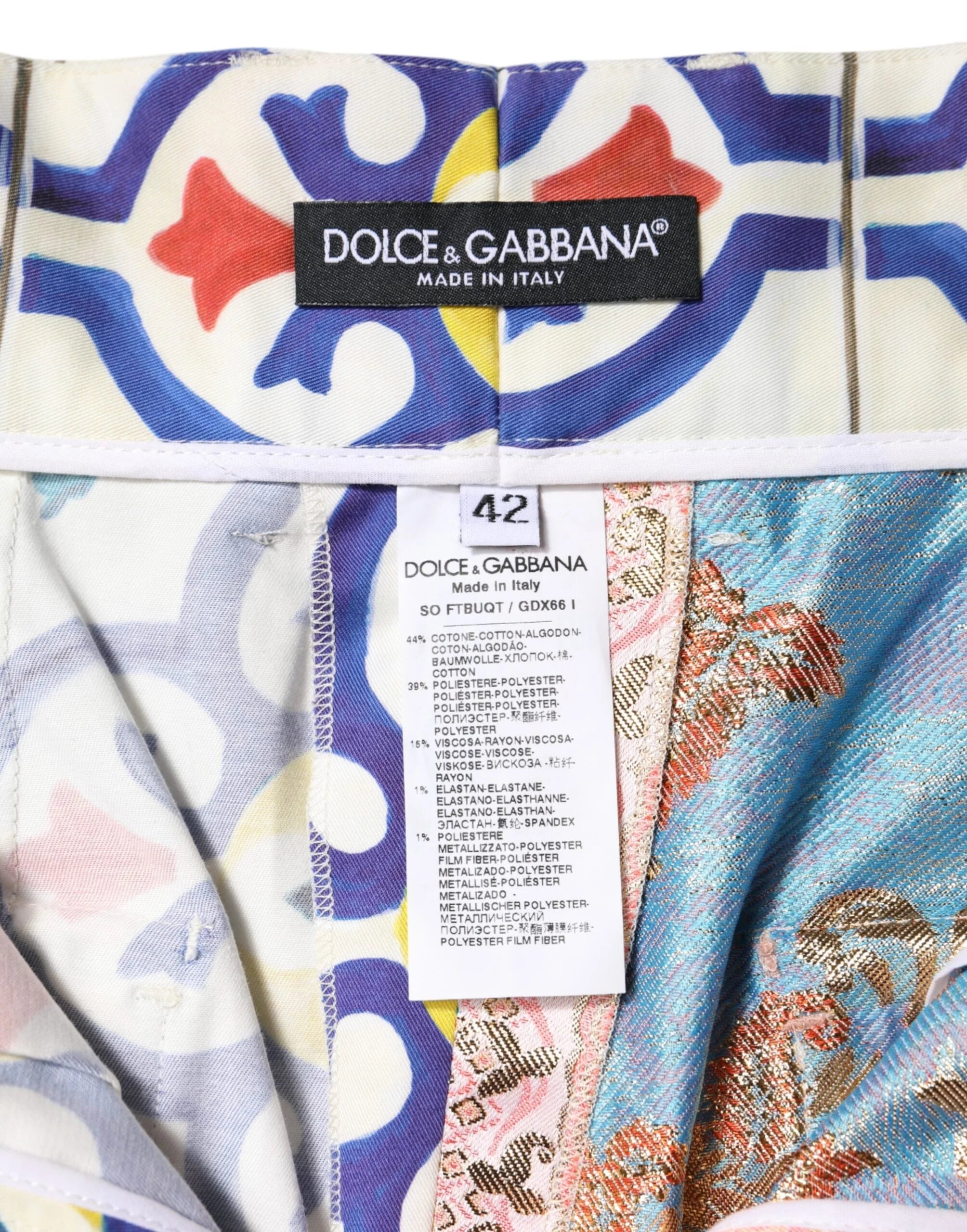 Dolce & Gabbana Multicolor High Waist Women Hot Pants Shorts - Short Trousers